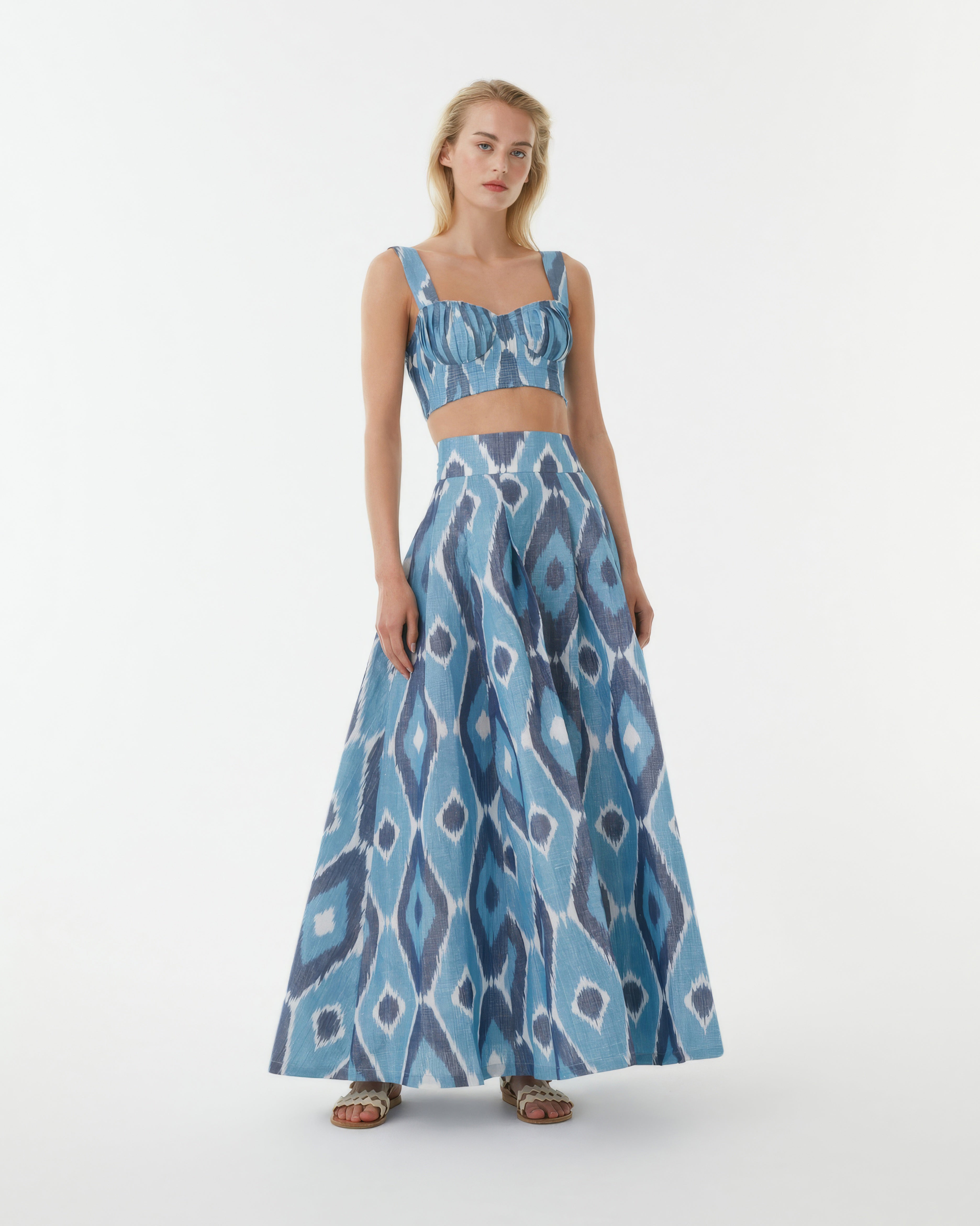 Dalia Top in Diamond Ikat