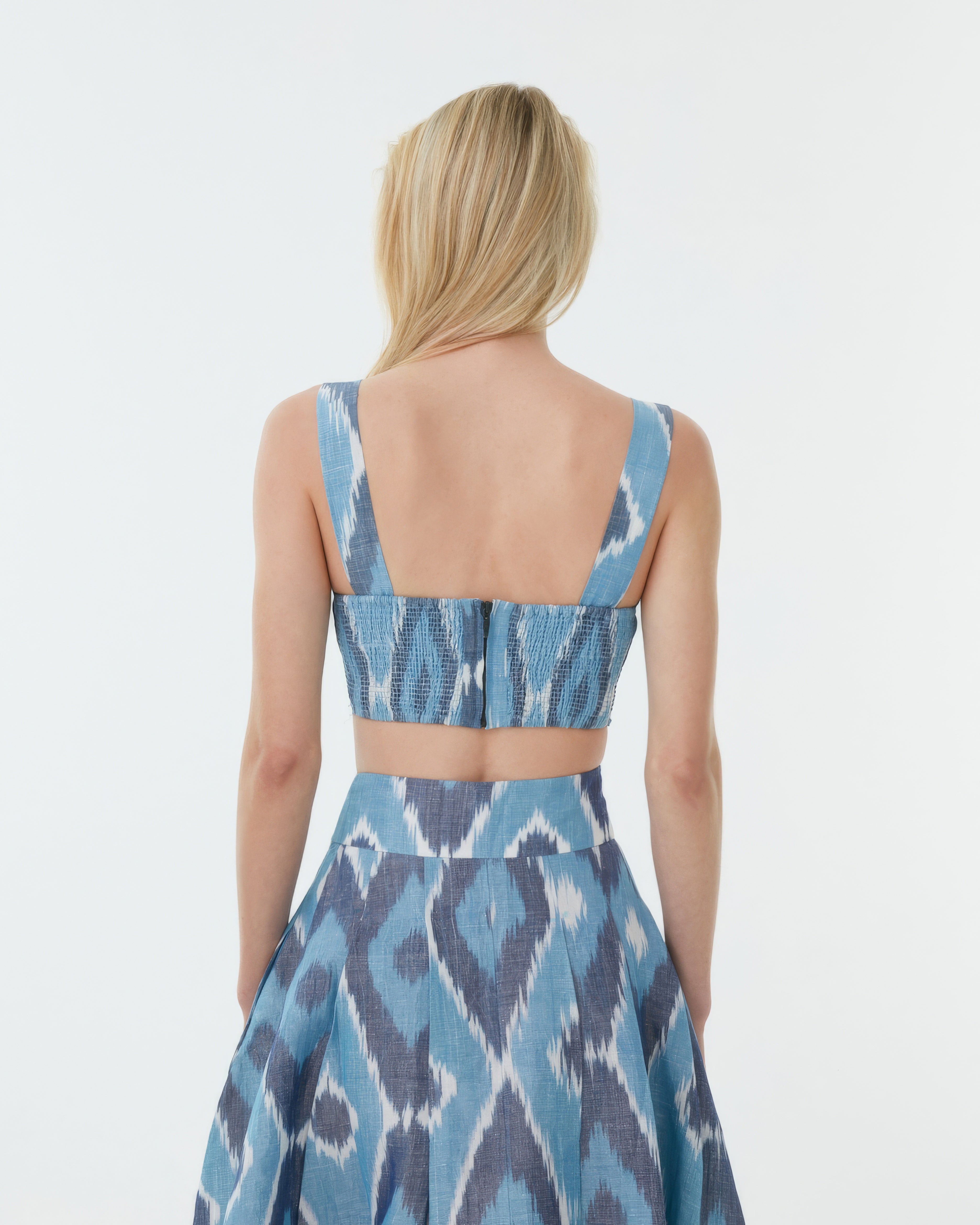 Dalia Top in Diamond Ikat