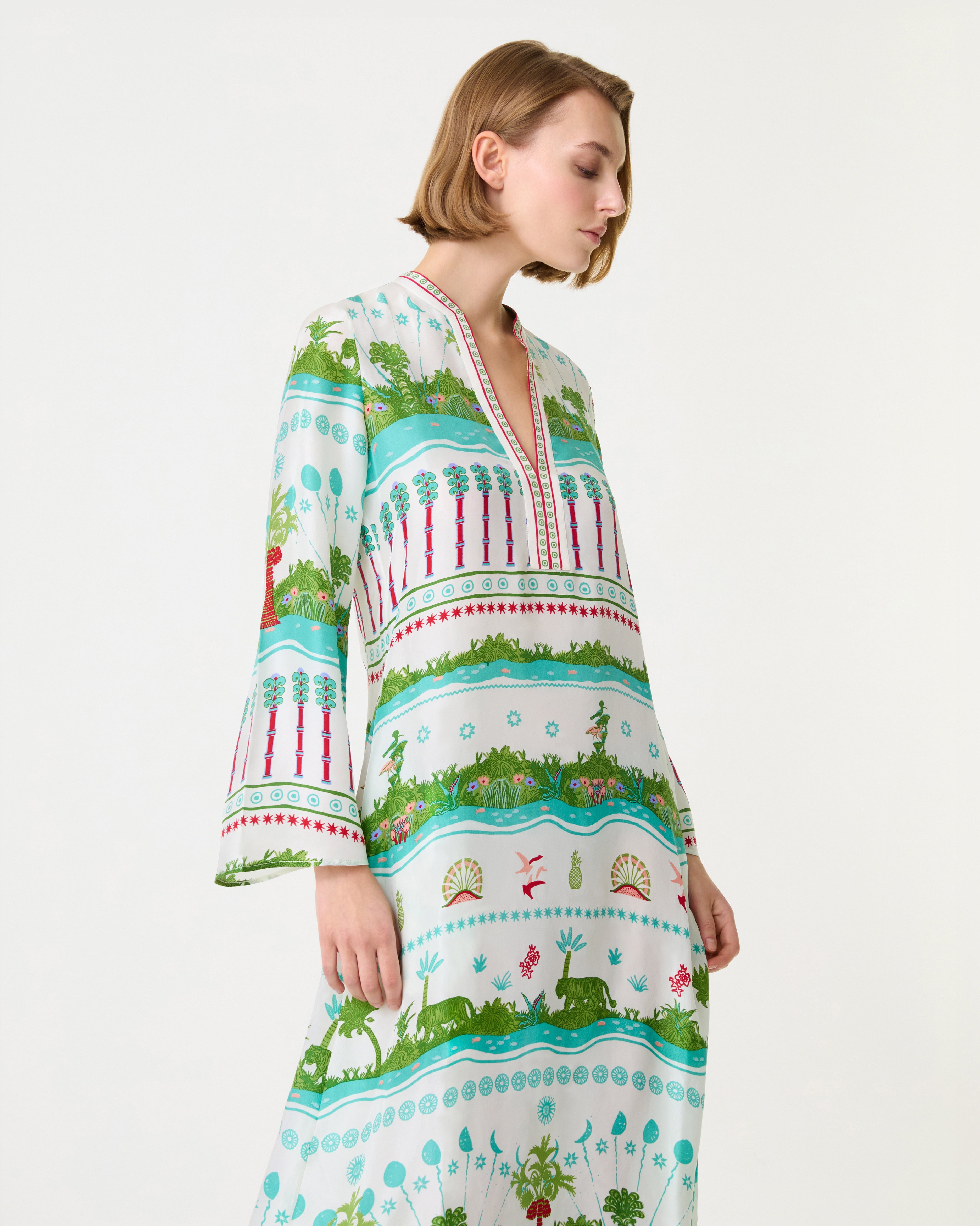 Jenna Caftan in Eden Print