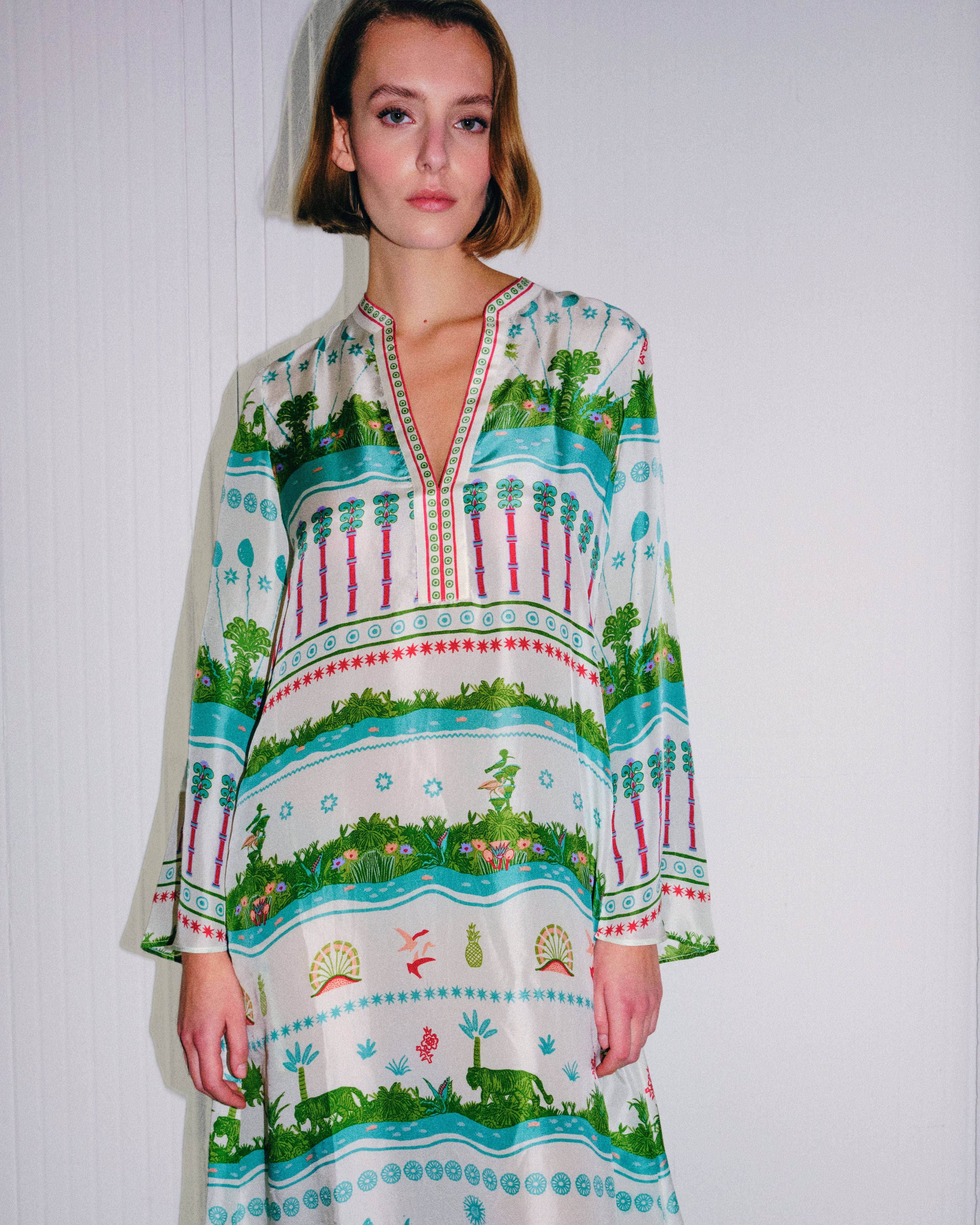 Jenna Caftan in Eden Print