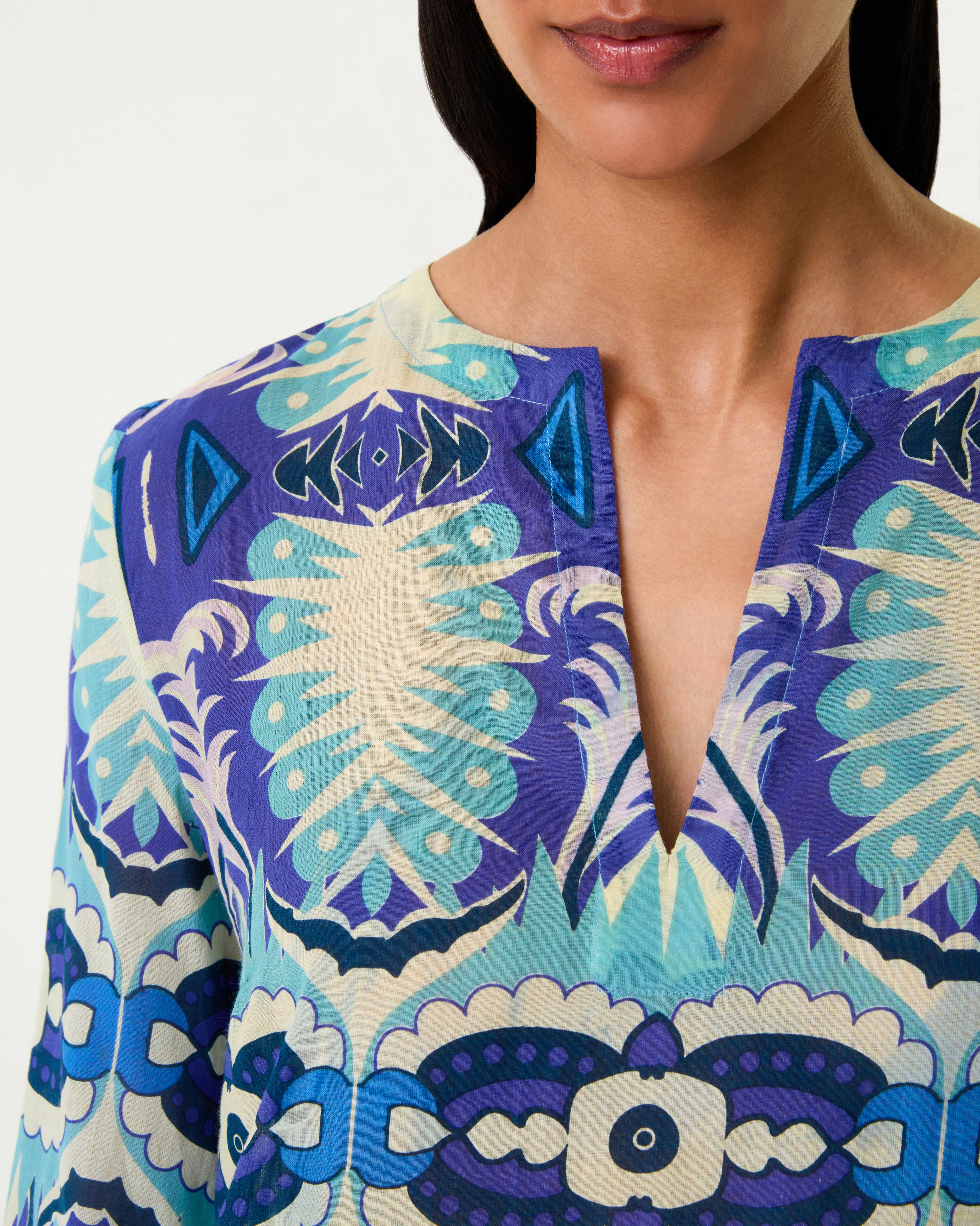 Giada Caftan in Fishtail Print