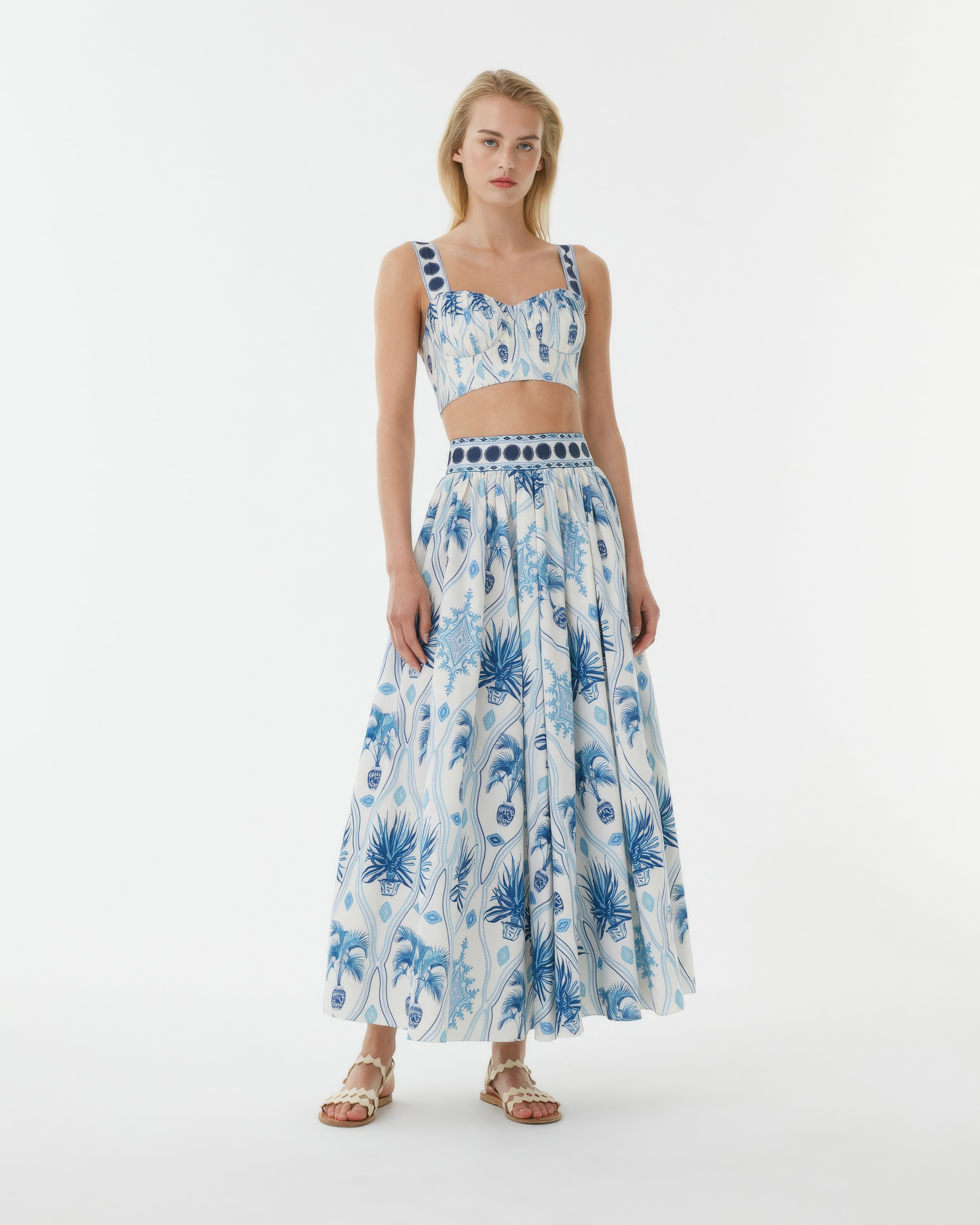 Ombretta Skirt in Garden Mesh Print
