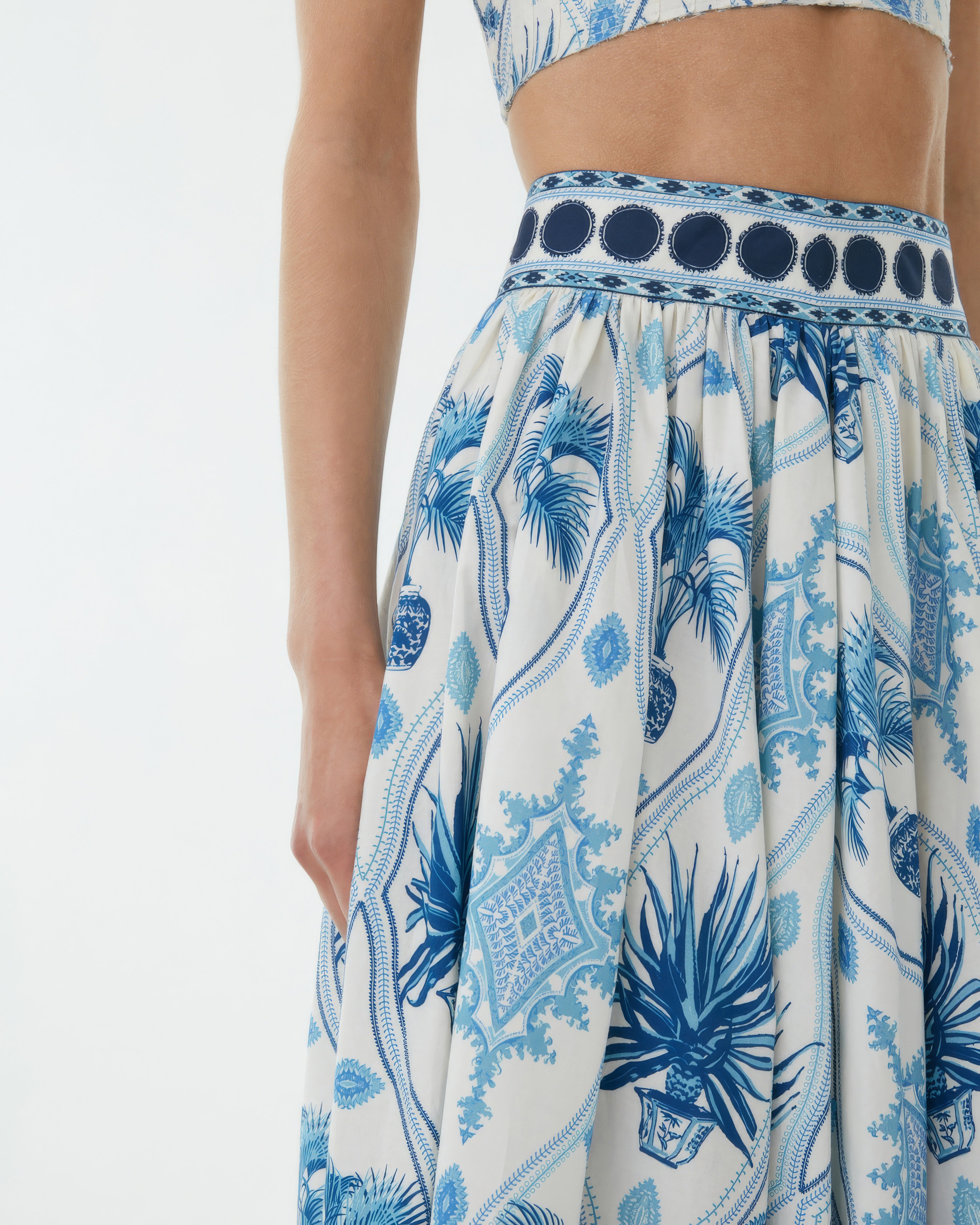 Ombretta Skirt in Garden Mesh Print