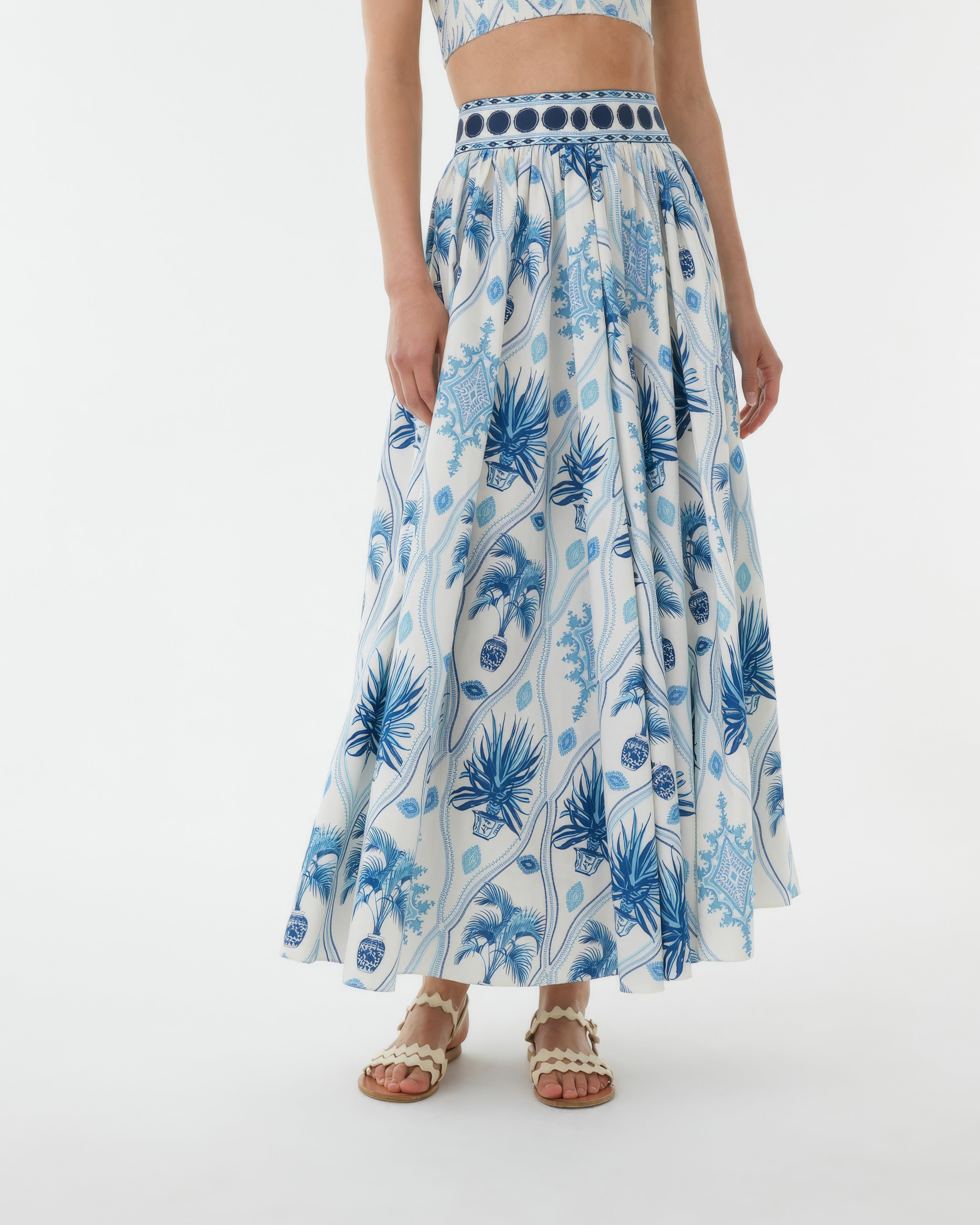 Ombretta Skirt in Garden Mesh Print