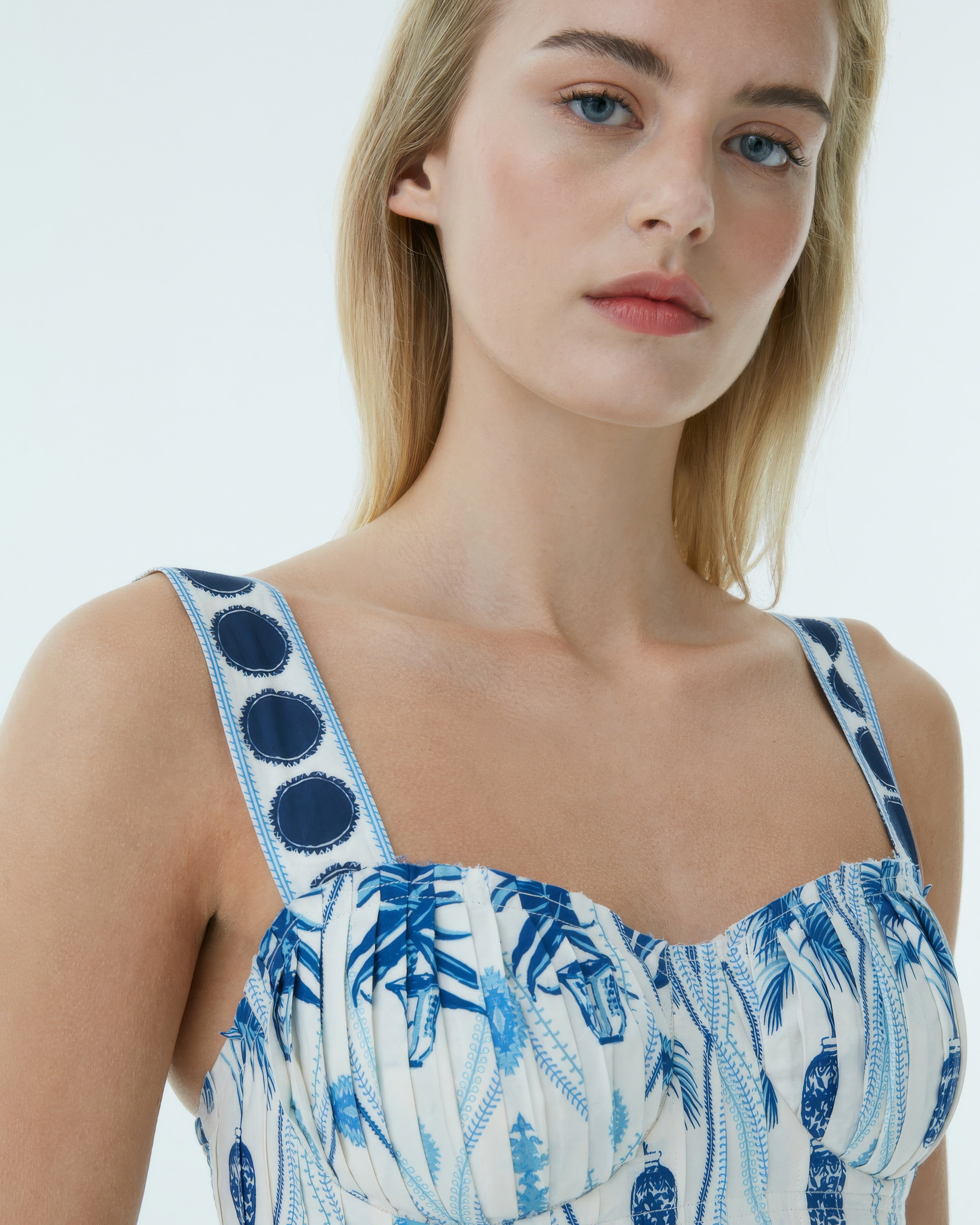 Dalia Top in Garden Mesh Print
