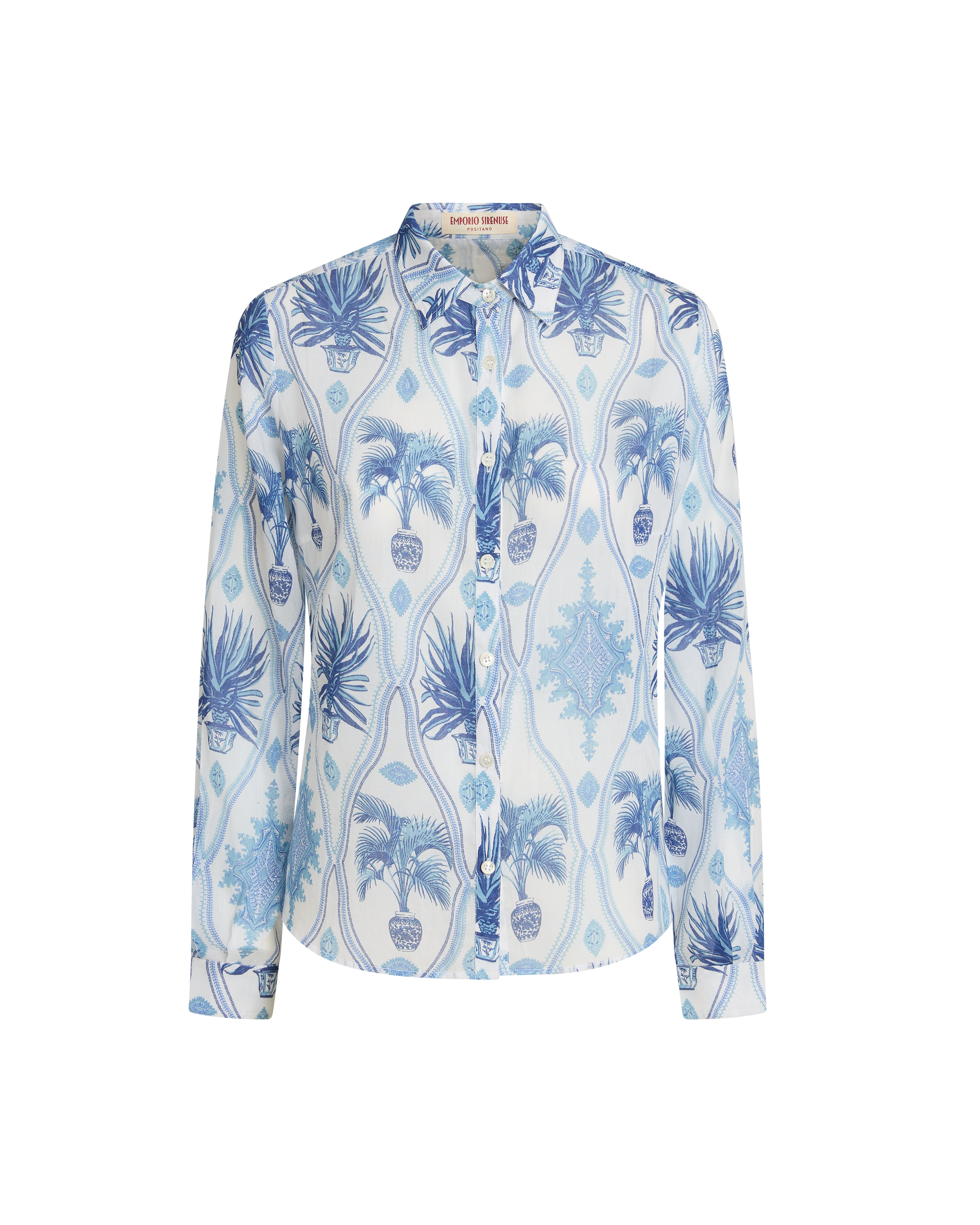 Odetta Shirt in Garden Mesh Print