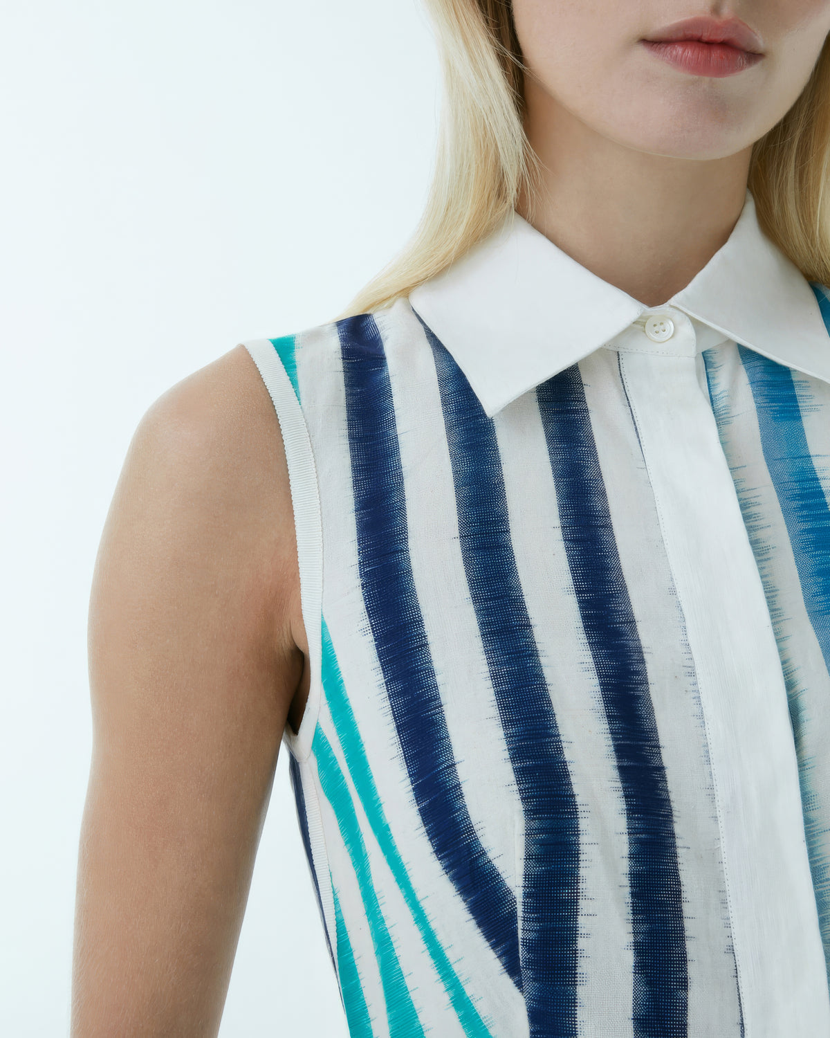 Miralda Dress in Ikat Stripes