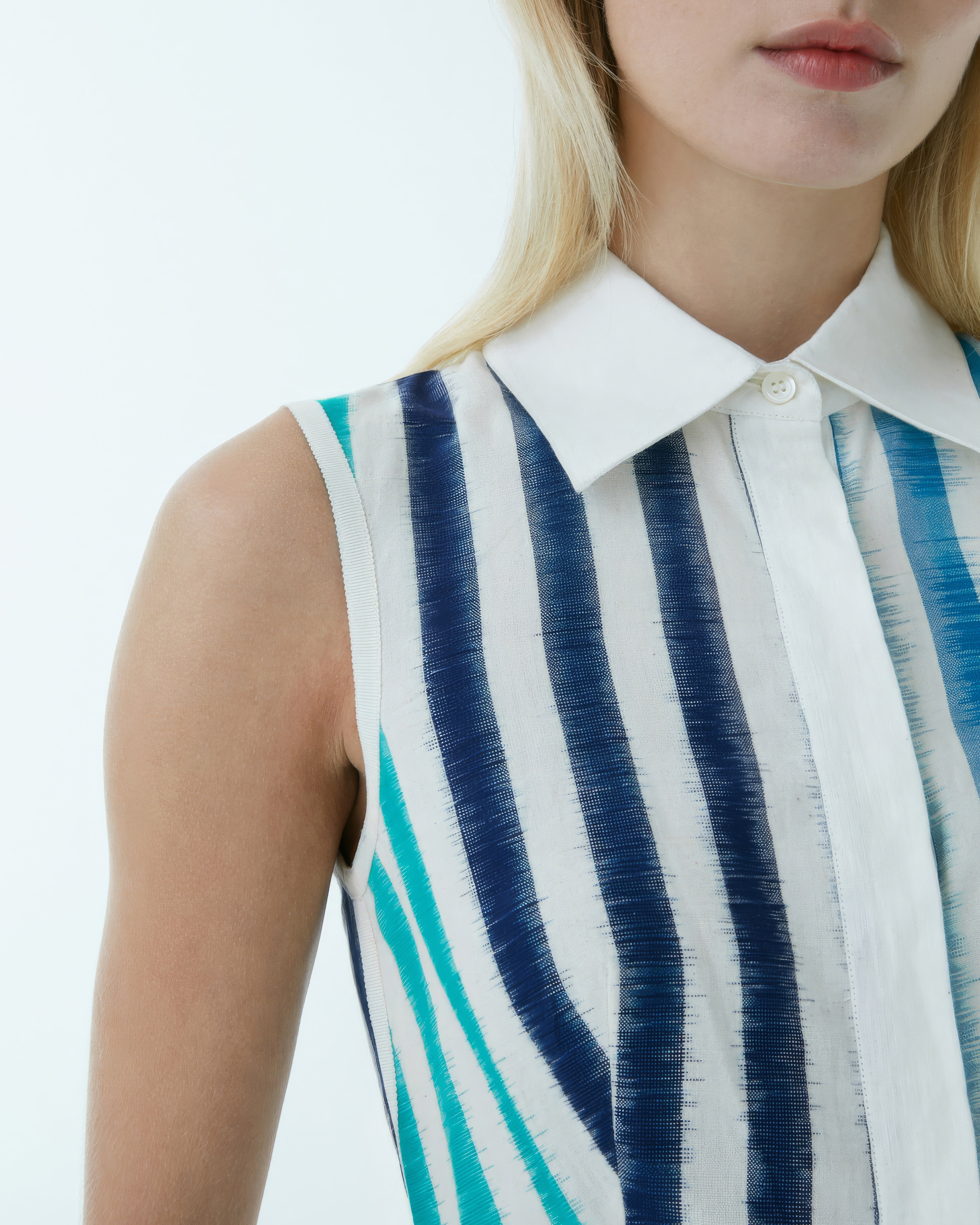 Miralda Dress in Ikat Stripes