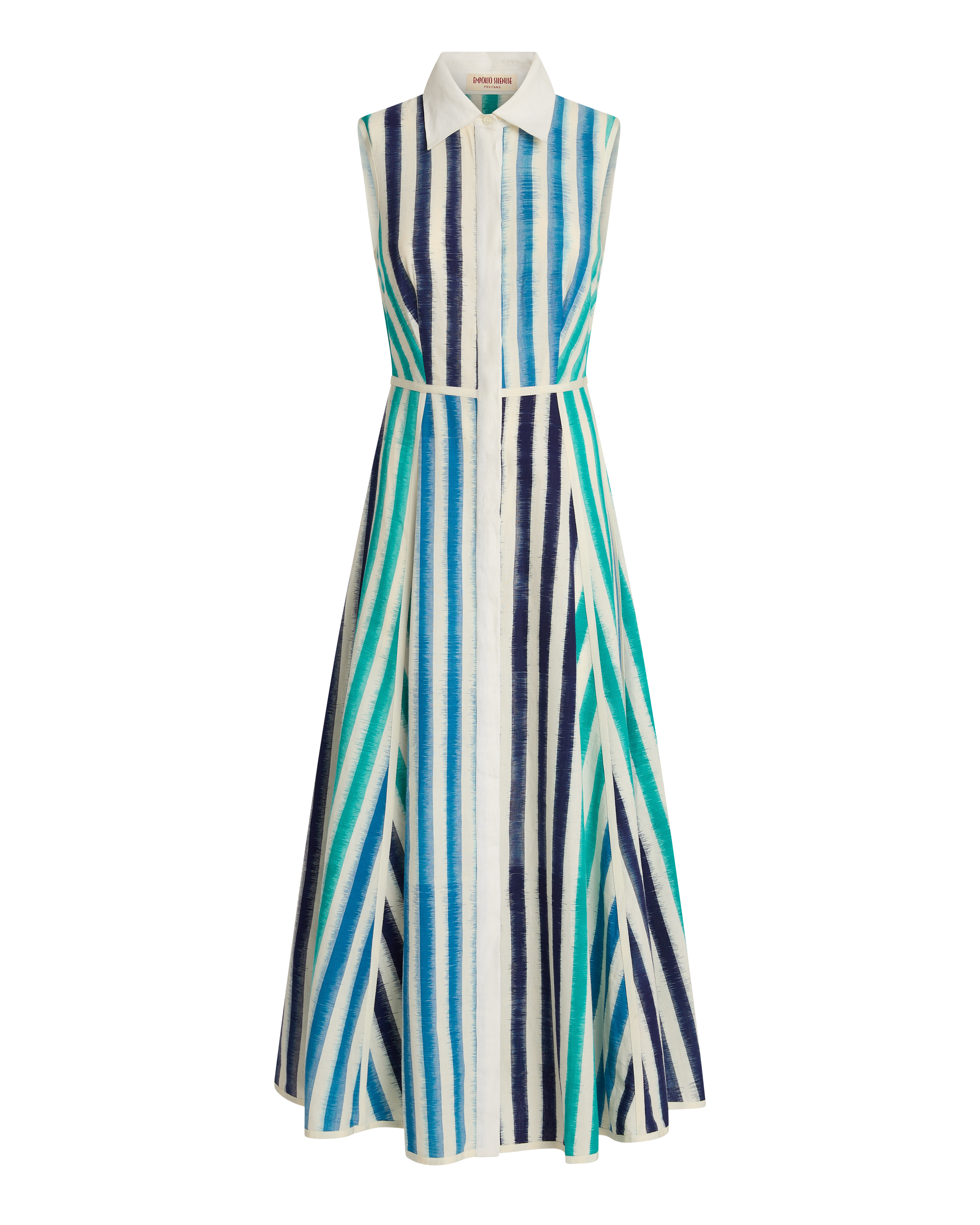 Miralda Dress in Ikat Stripes