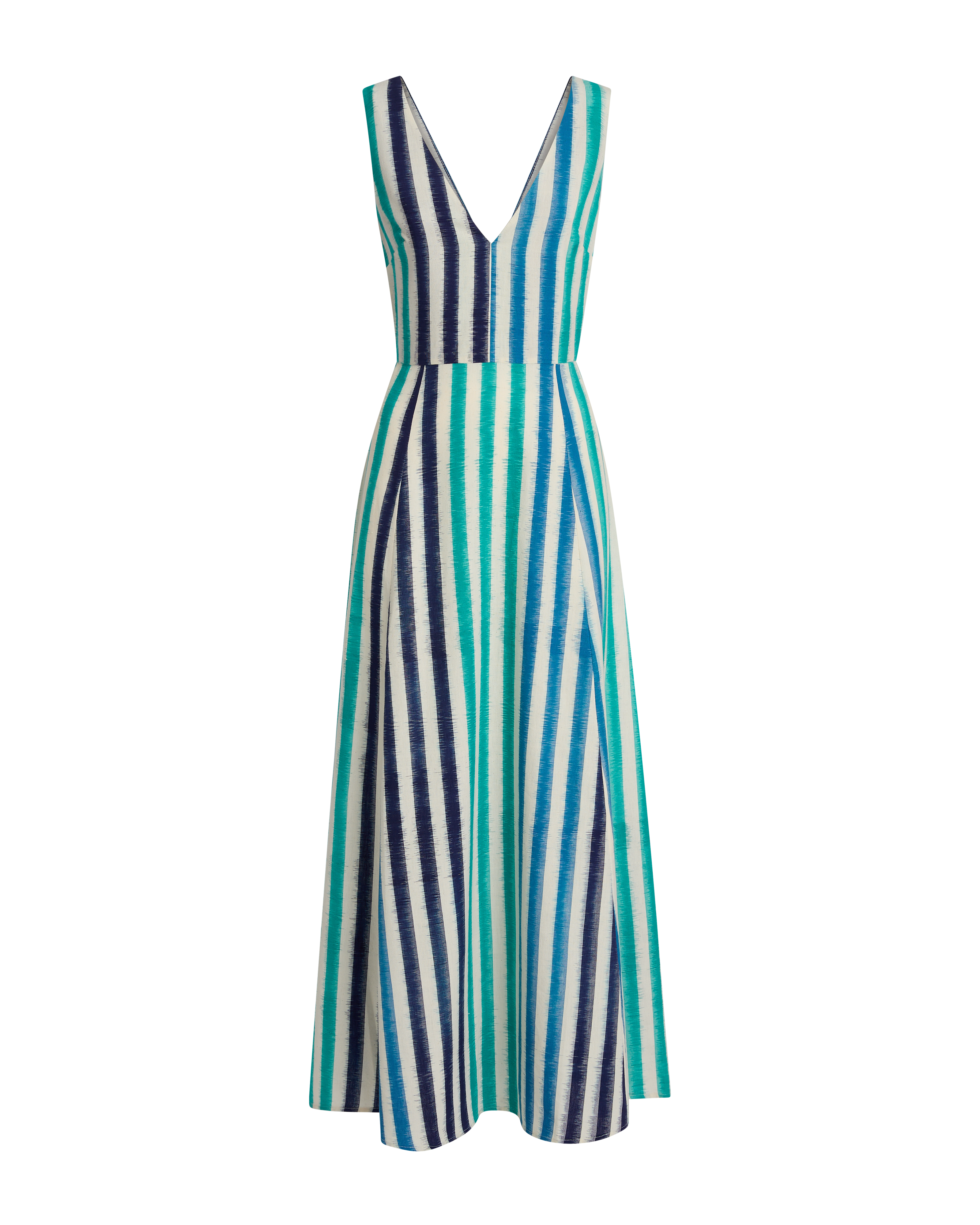 Nellie Dress in Ikat Stripes