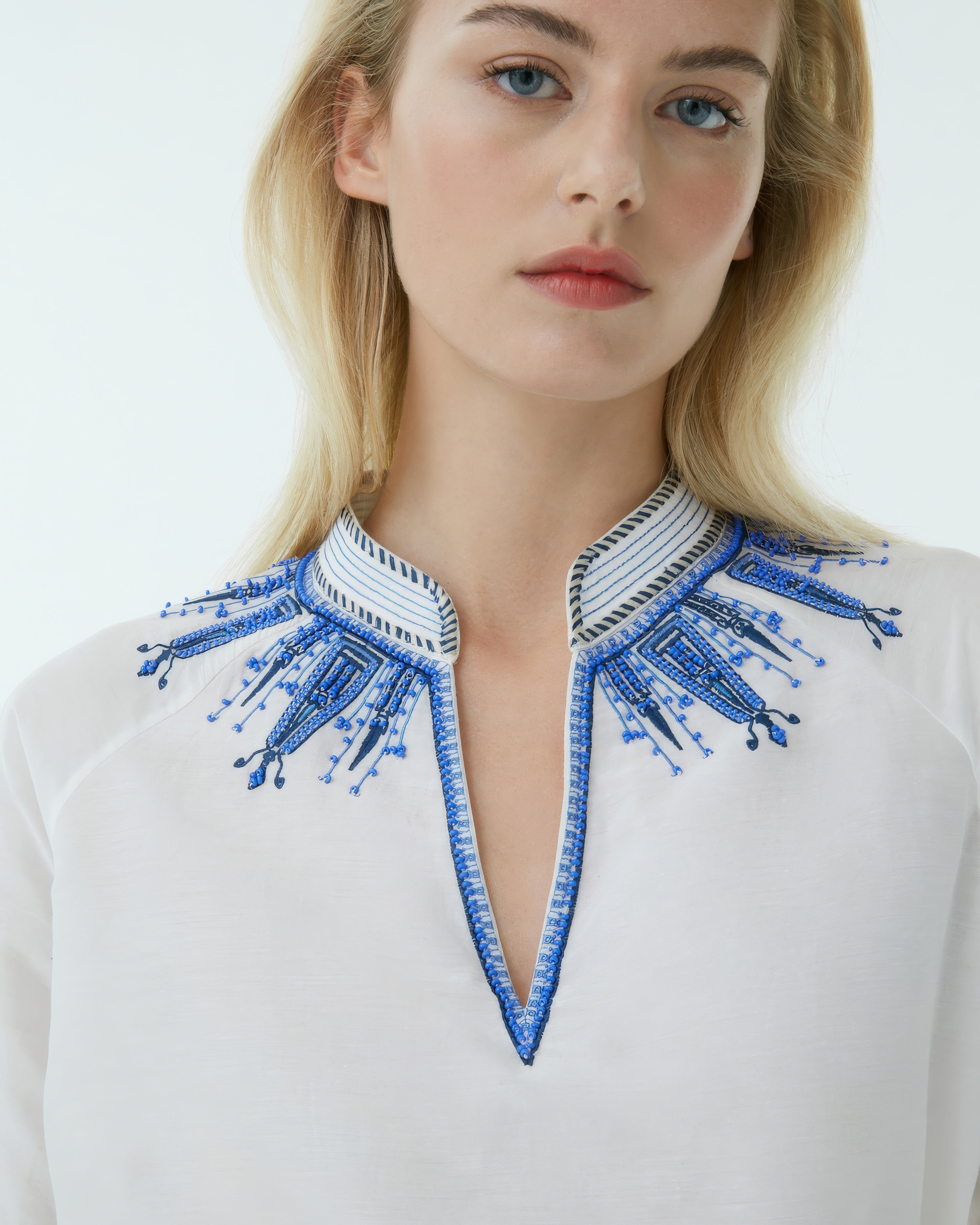 Sansa Caftan with Java Embroidery
