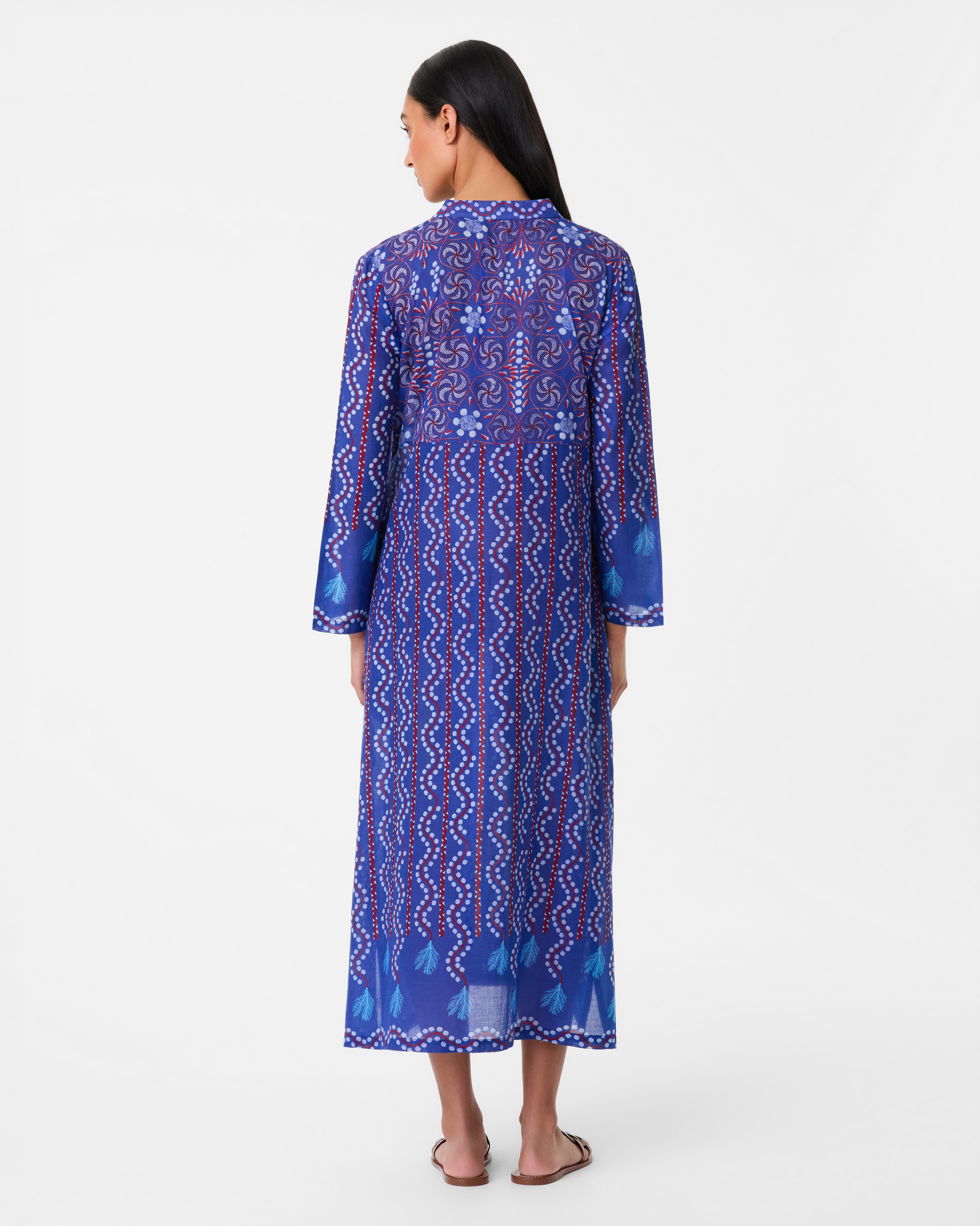 Giada Caftan in Kantha Print