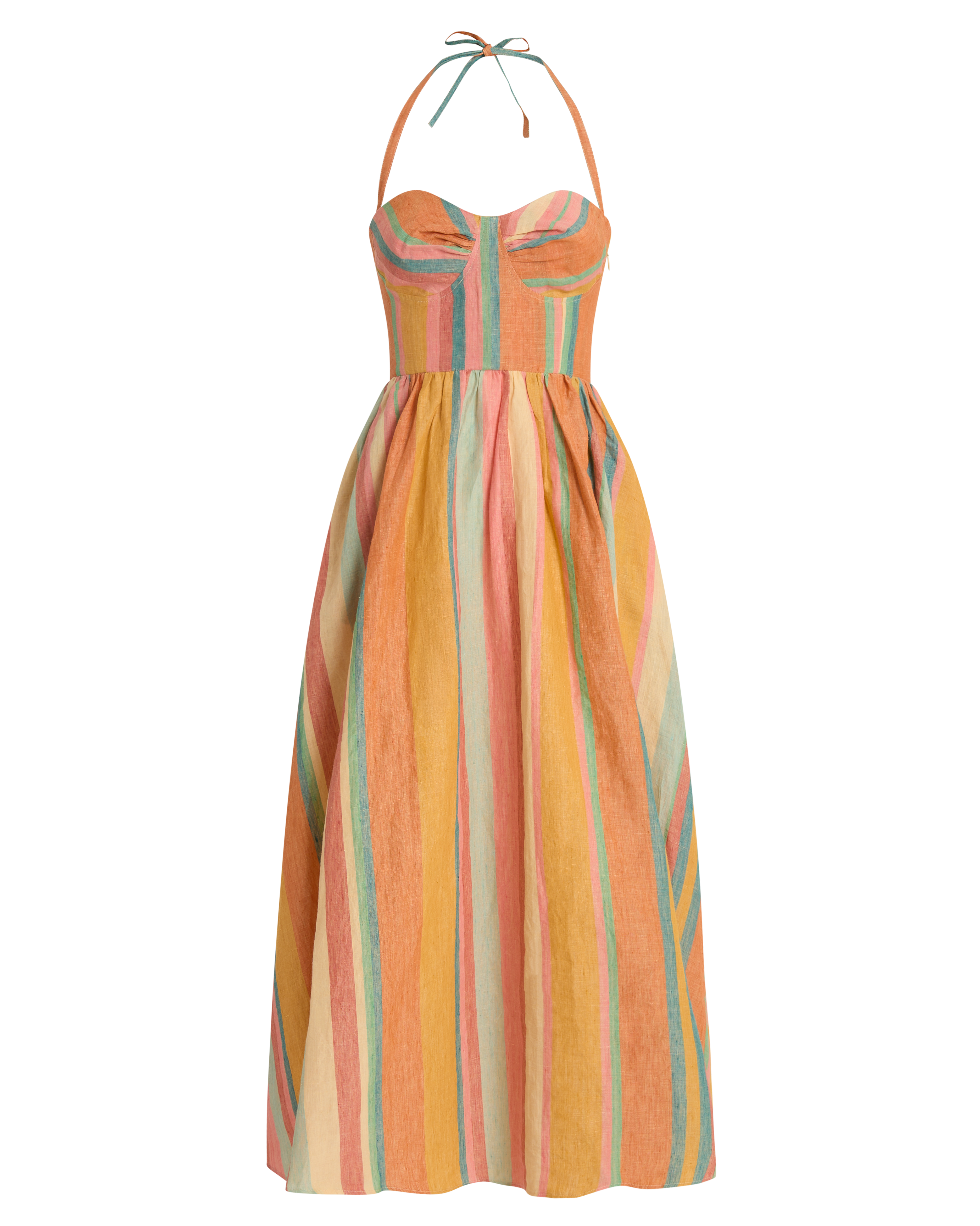 Johanna Dress in Rainbow Stripes