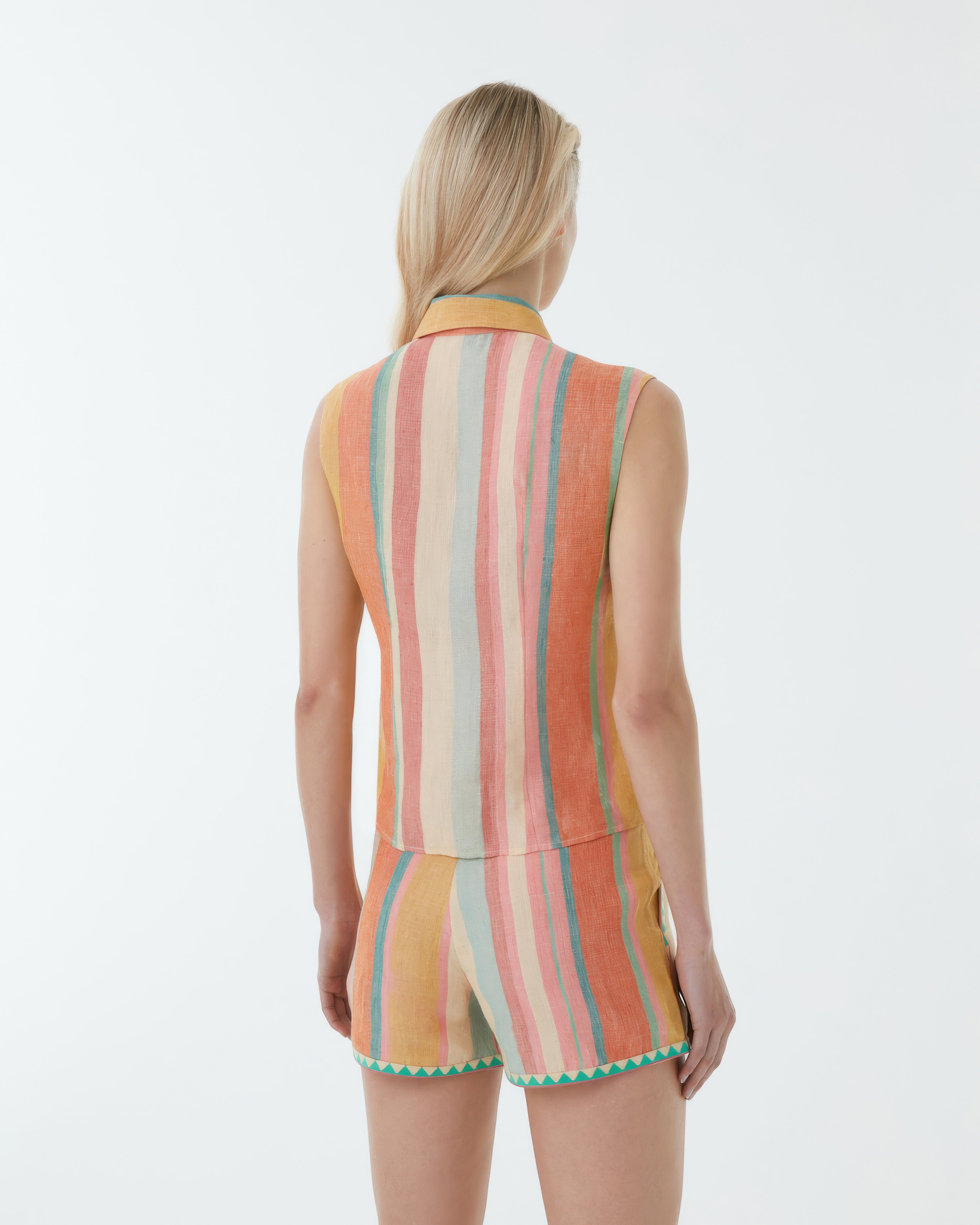 Ylenia Top in Rainbow Stripes