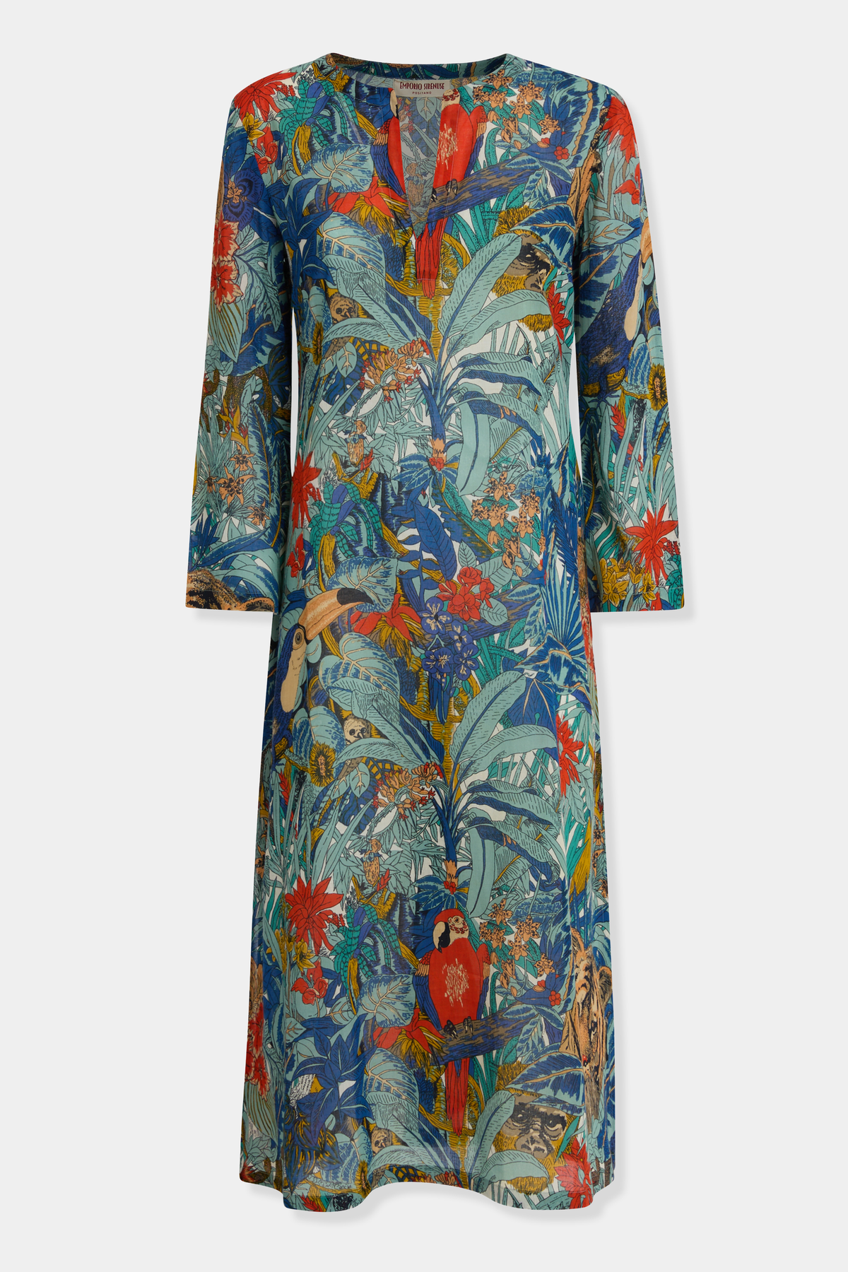 Giada Caftan in Jungle Print