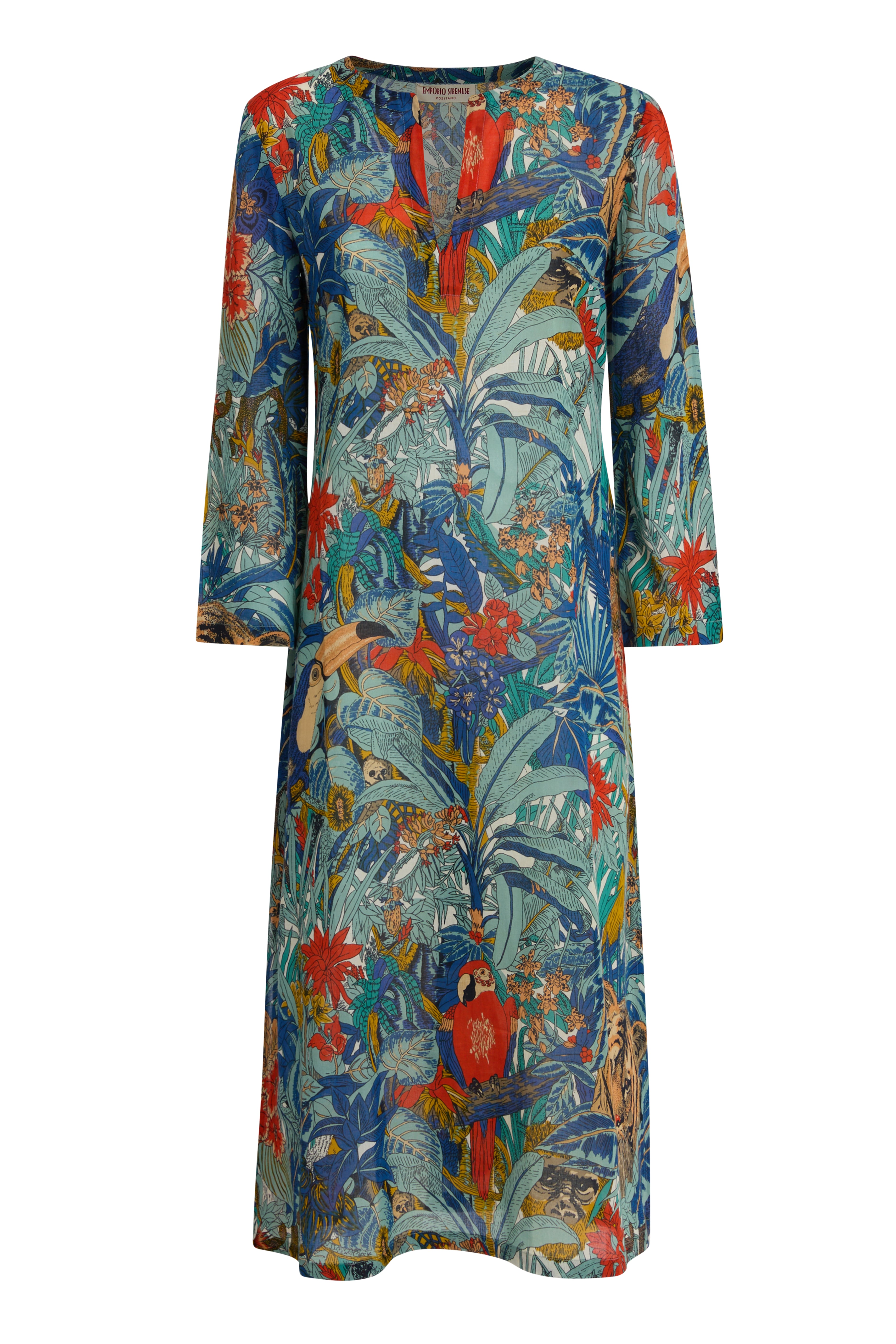 Giada Caftan in Jungle Print