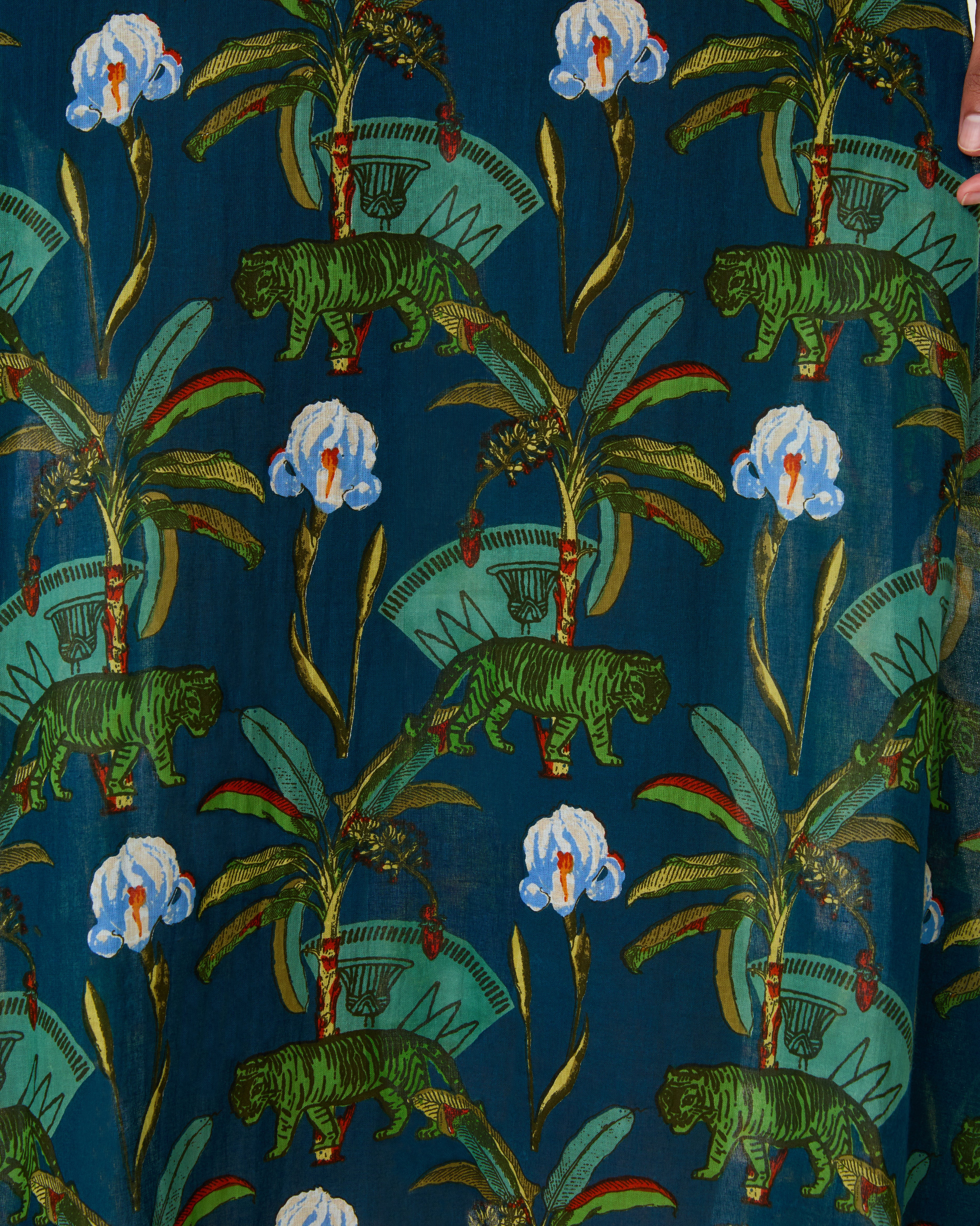 Giada Caftan in Palm Tiger Print