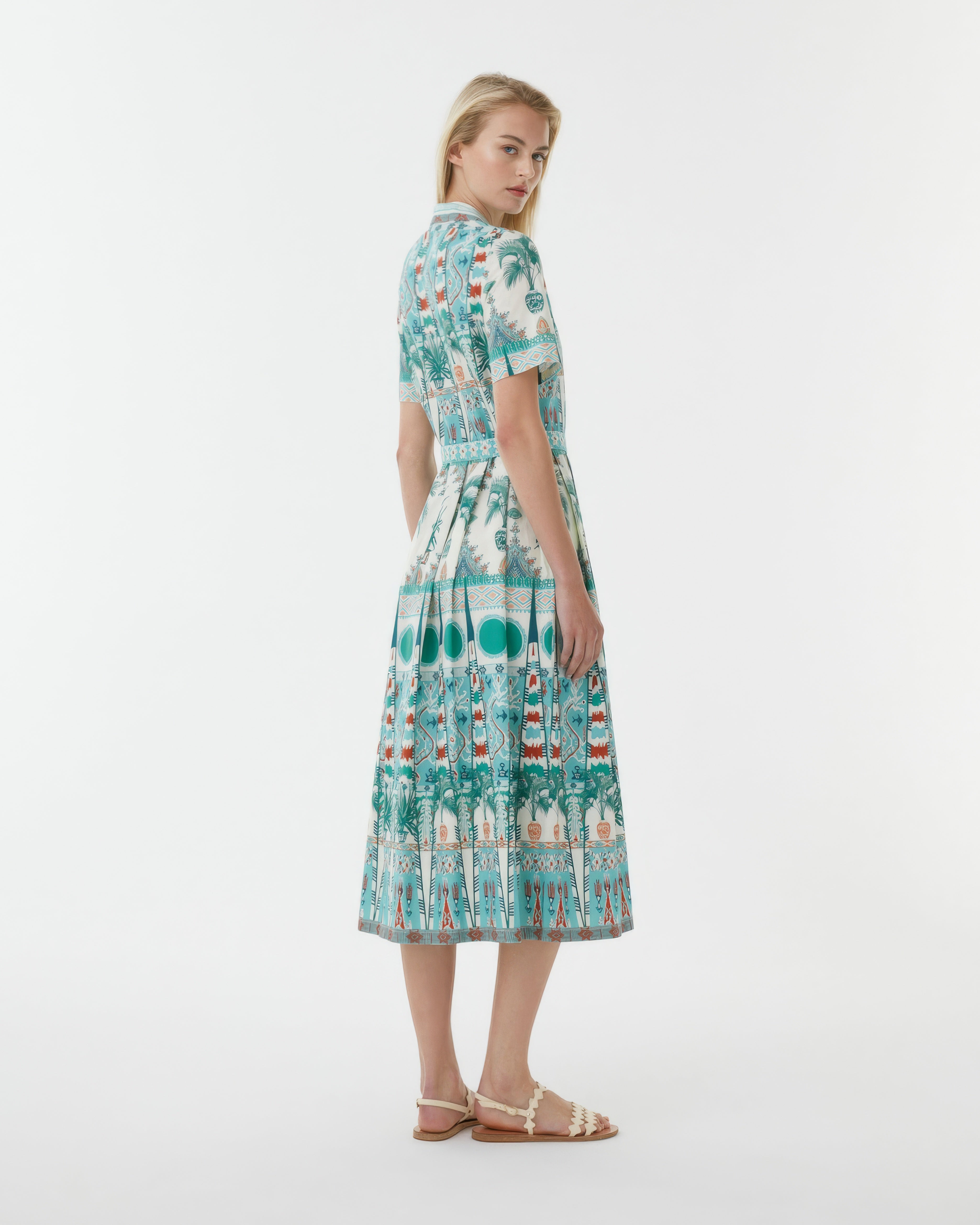 Claudia Dress in Tribal Botanic Print