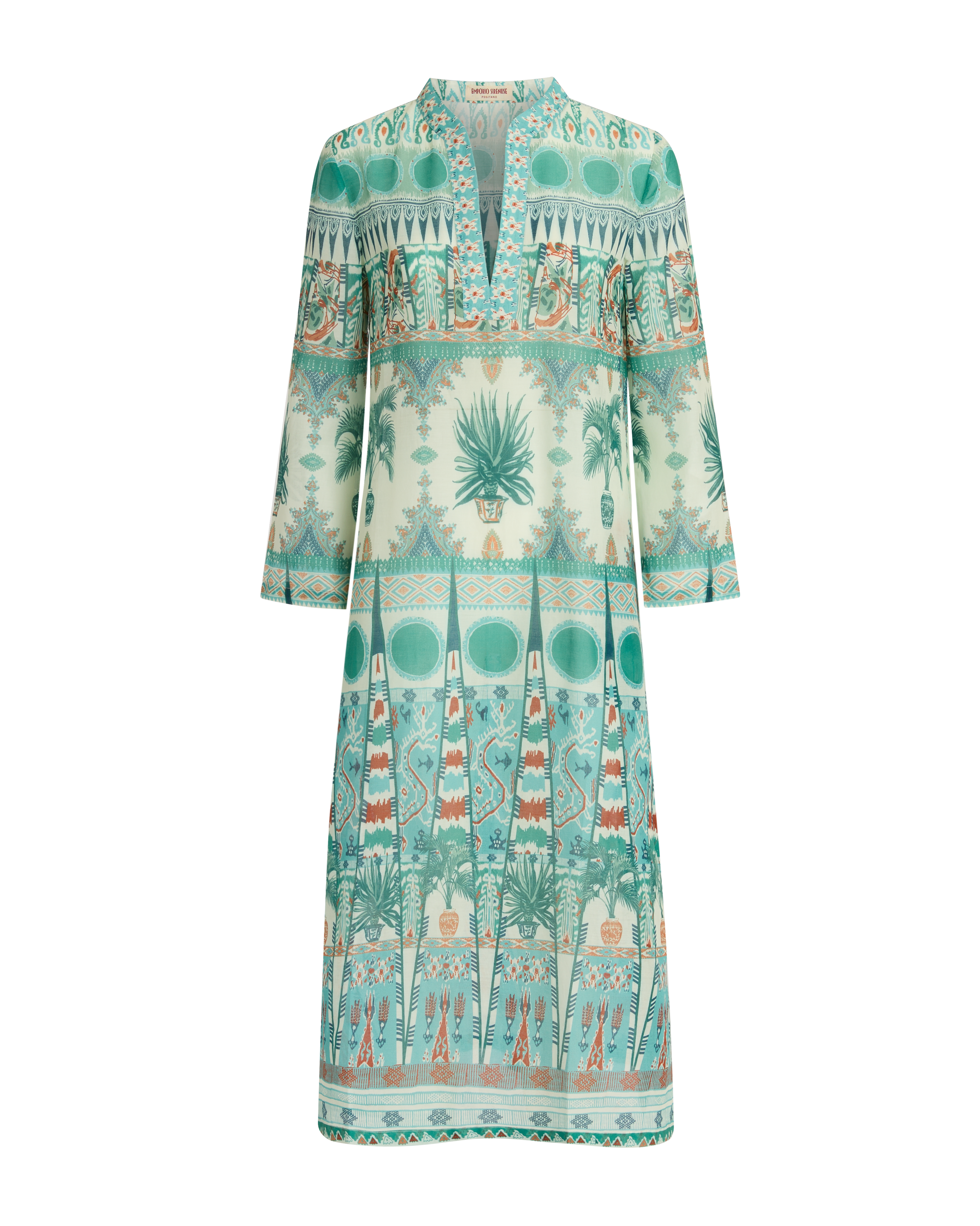 Giada Caftan in Tribal Botanic Print