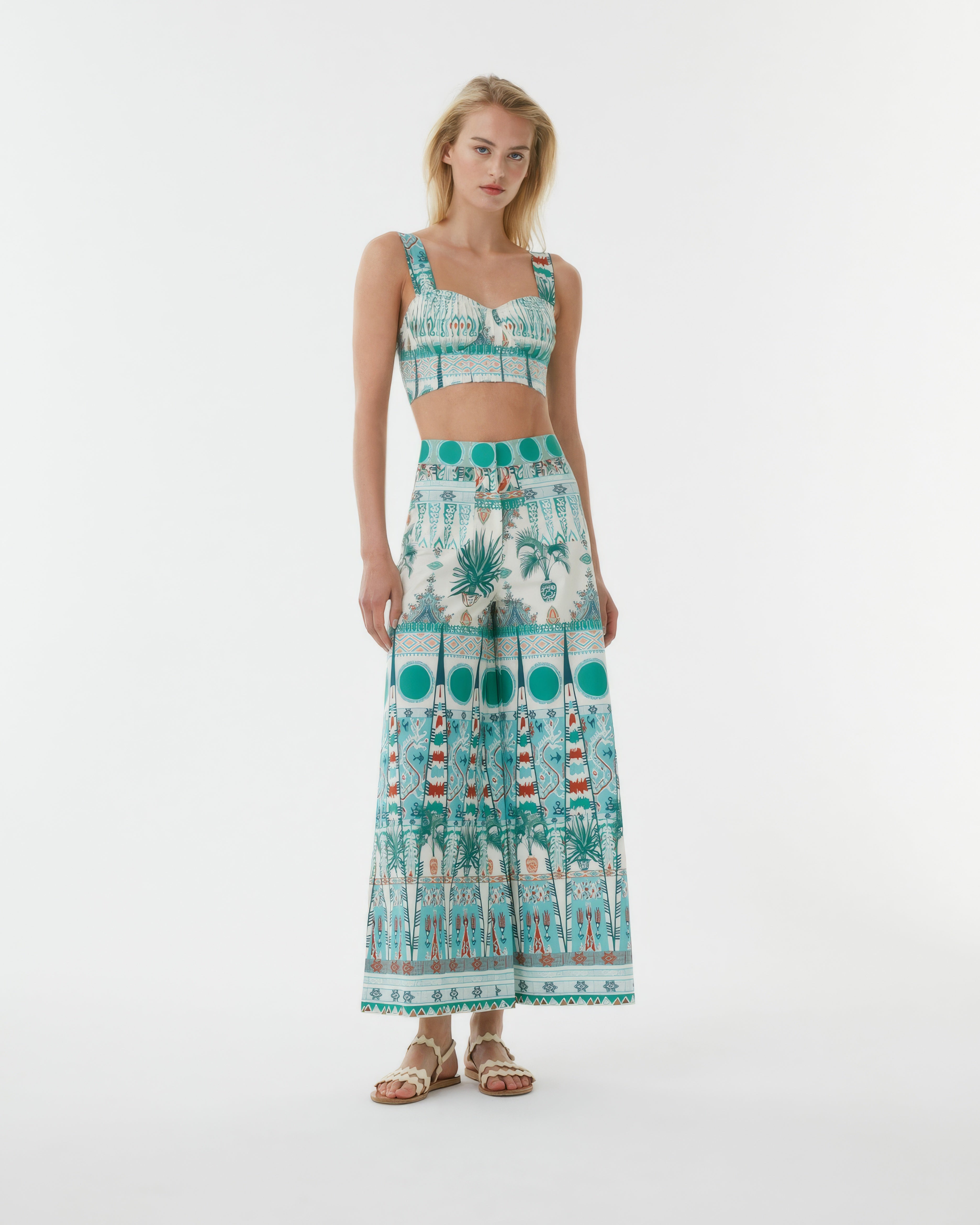 Adele Trousers in Tribal Botanic Print