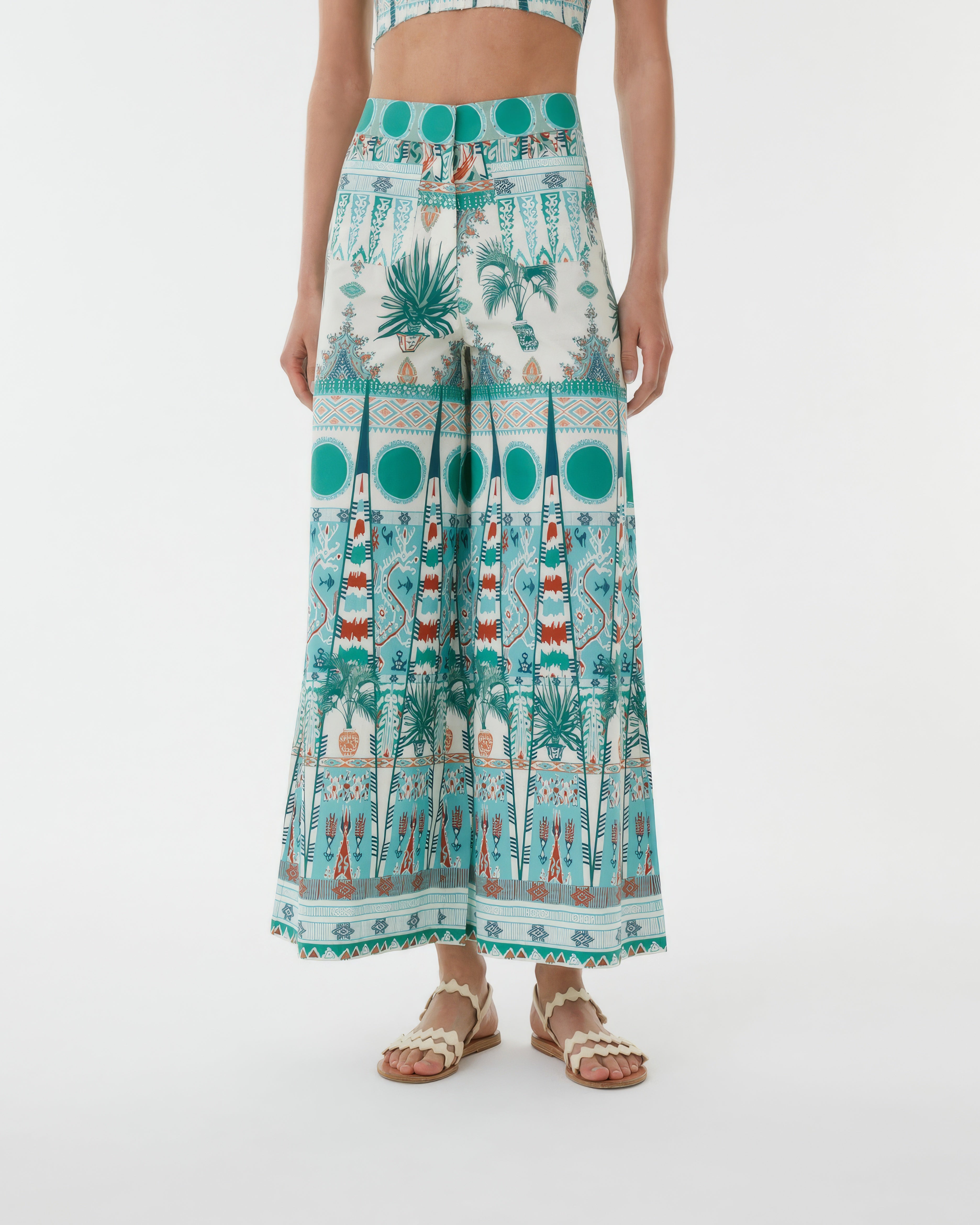 Adele Trousers in Tribal Botanic Print