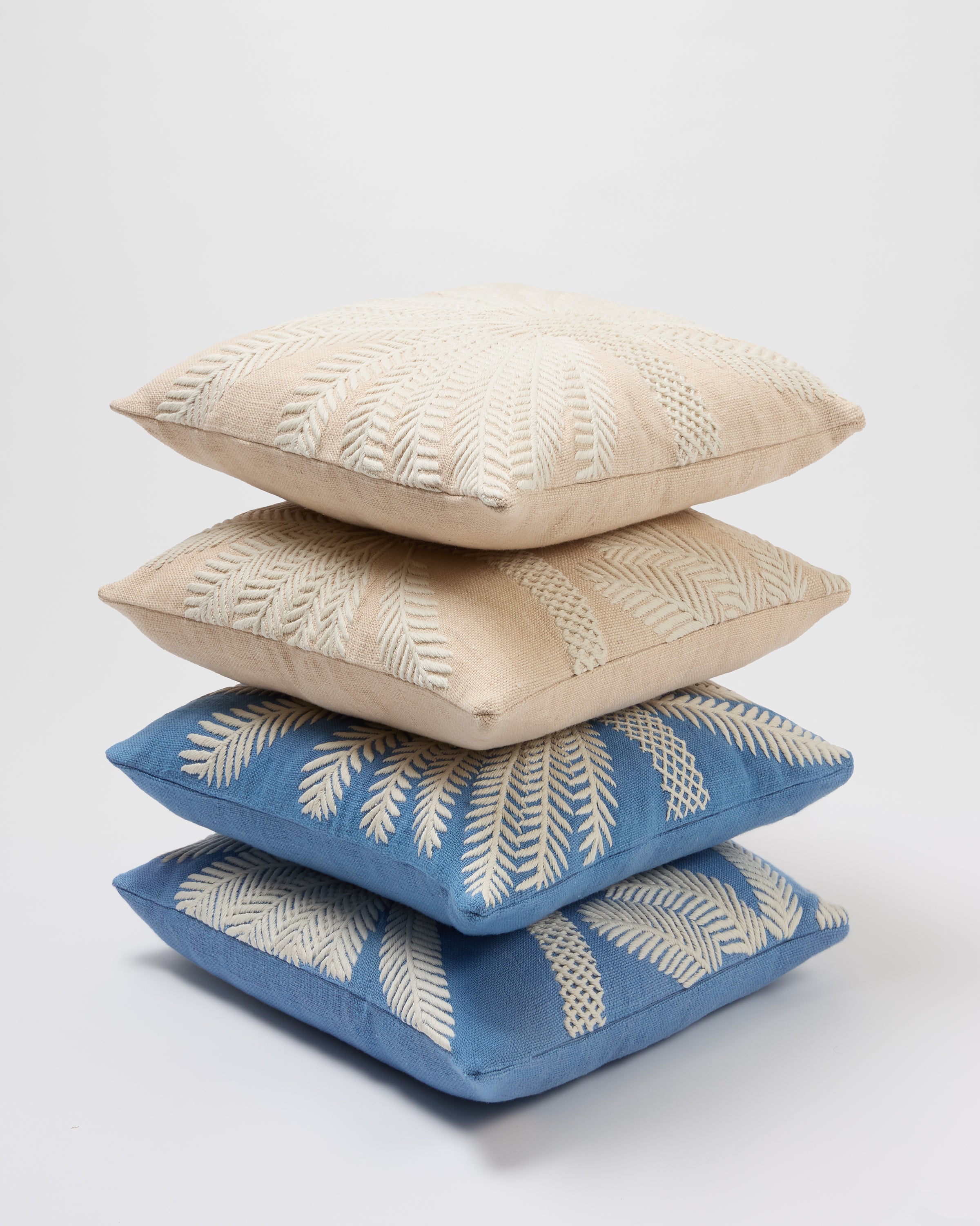 Palm Embroidered Cushion Cover