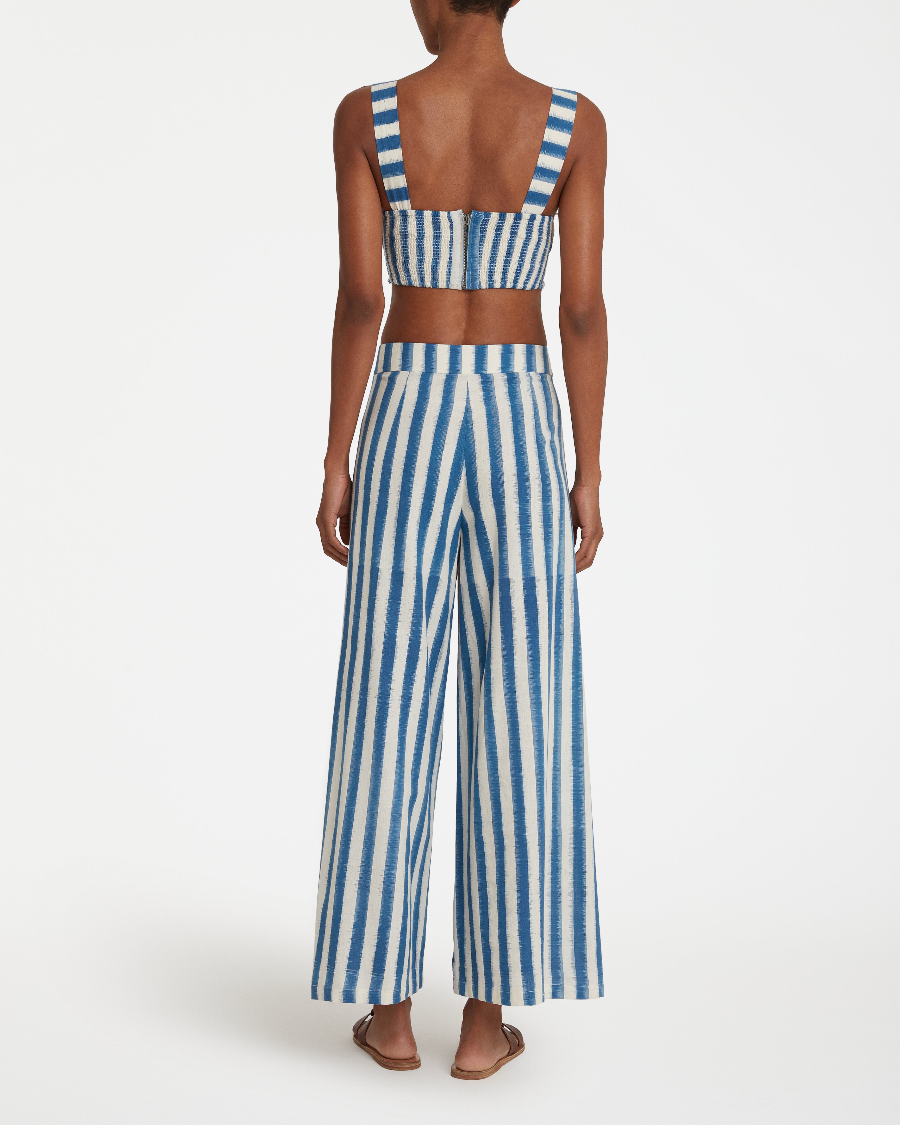 Adele Trousers in Ikat Stripes