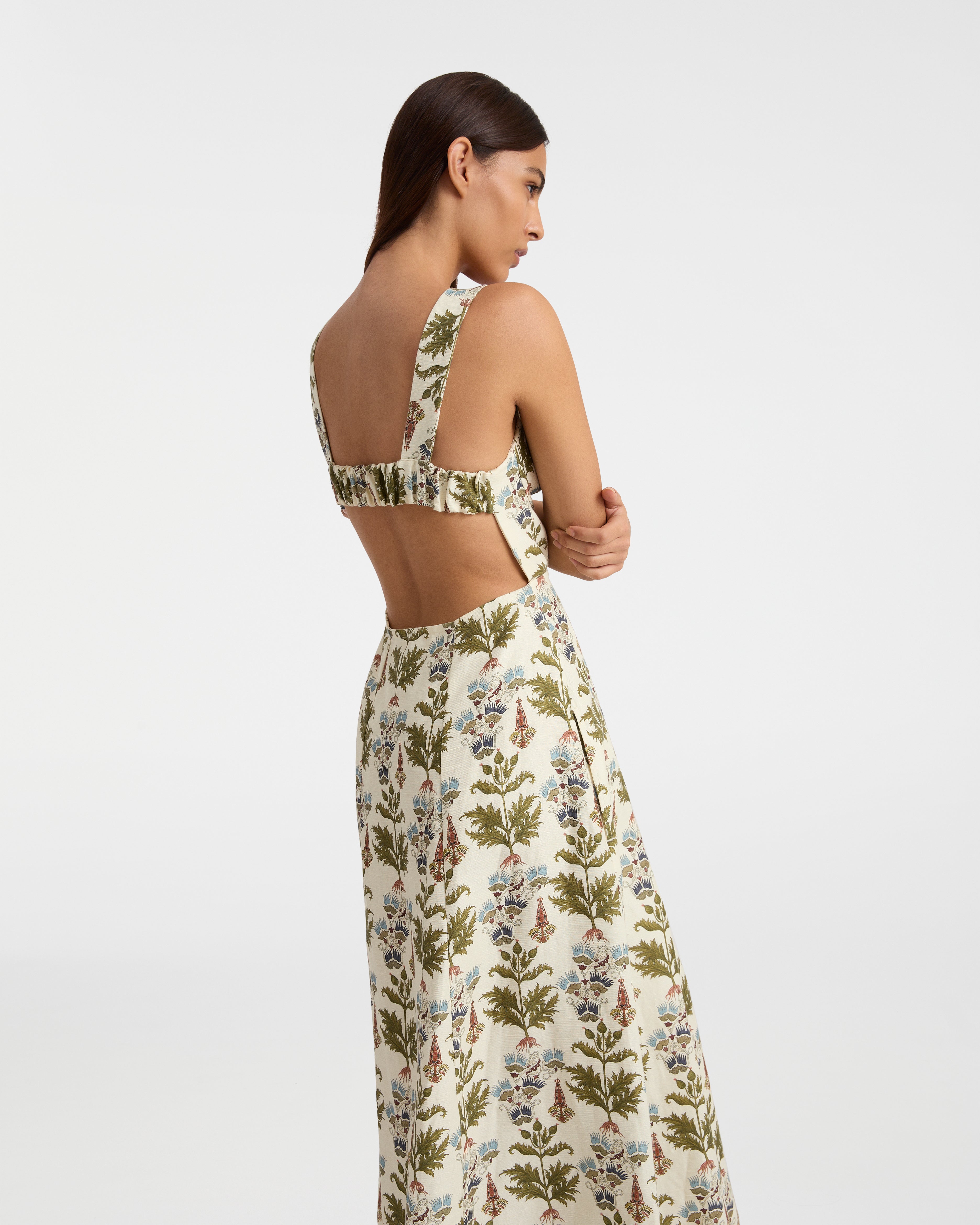 Azzurra Dress in Persian Botanic Print