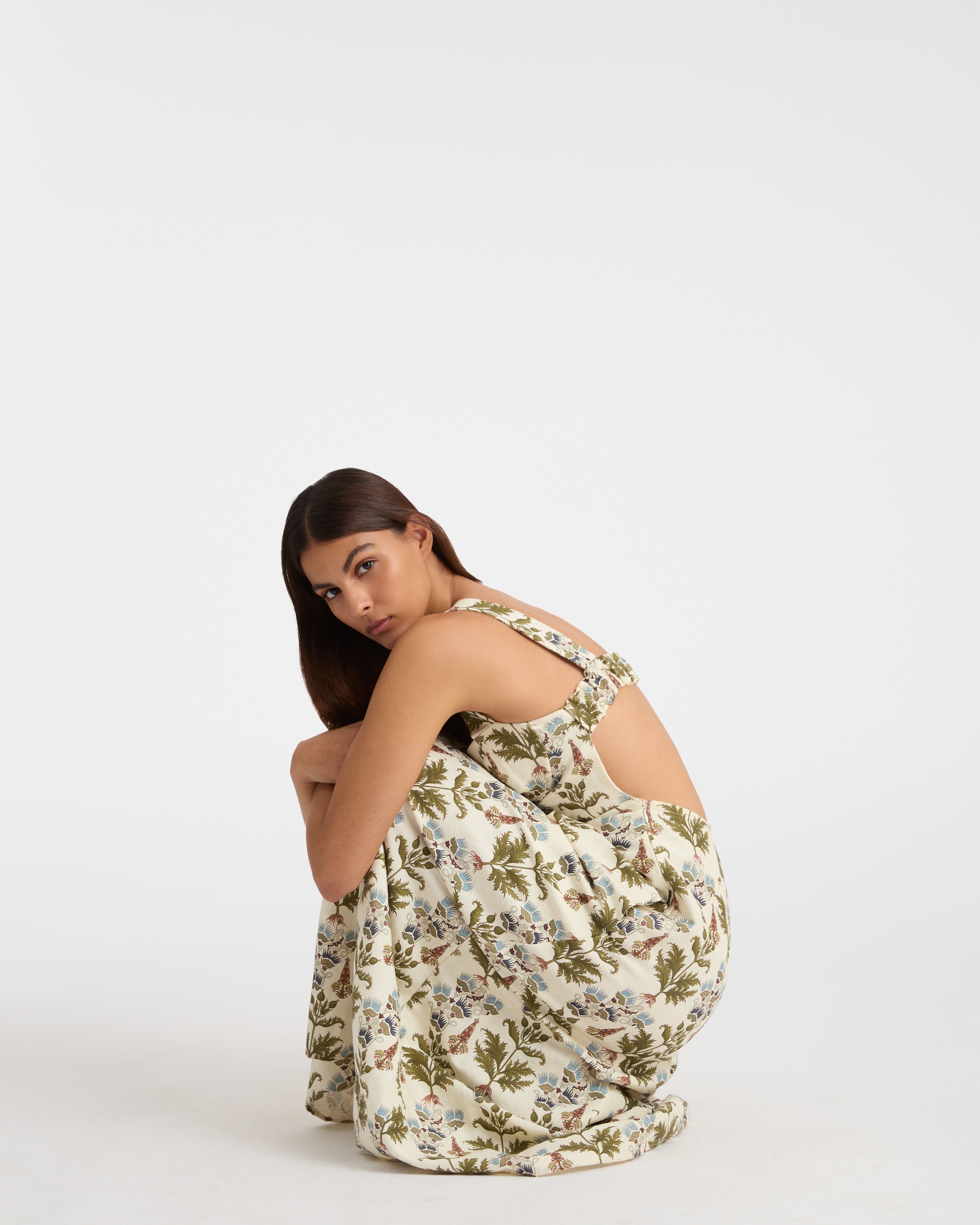 Azzurra Dress in Persian Botanic Print