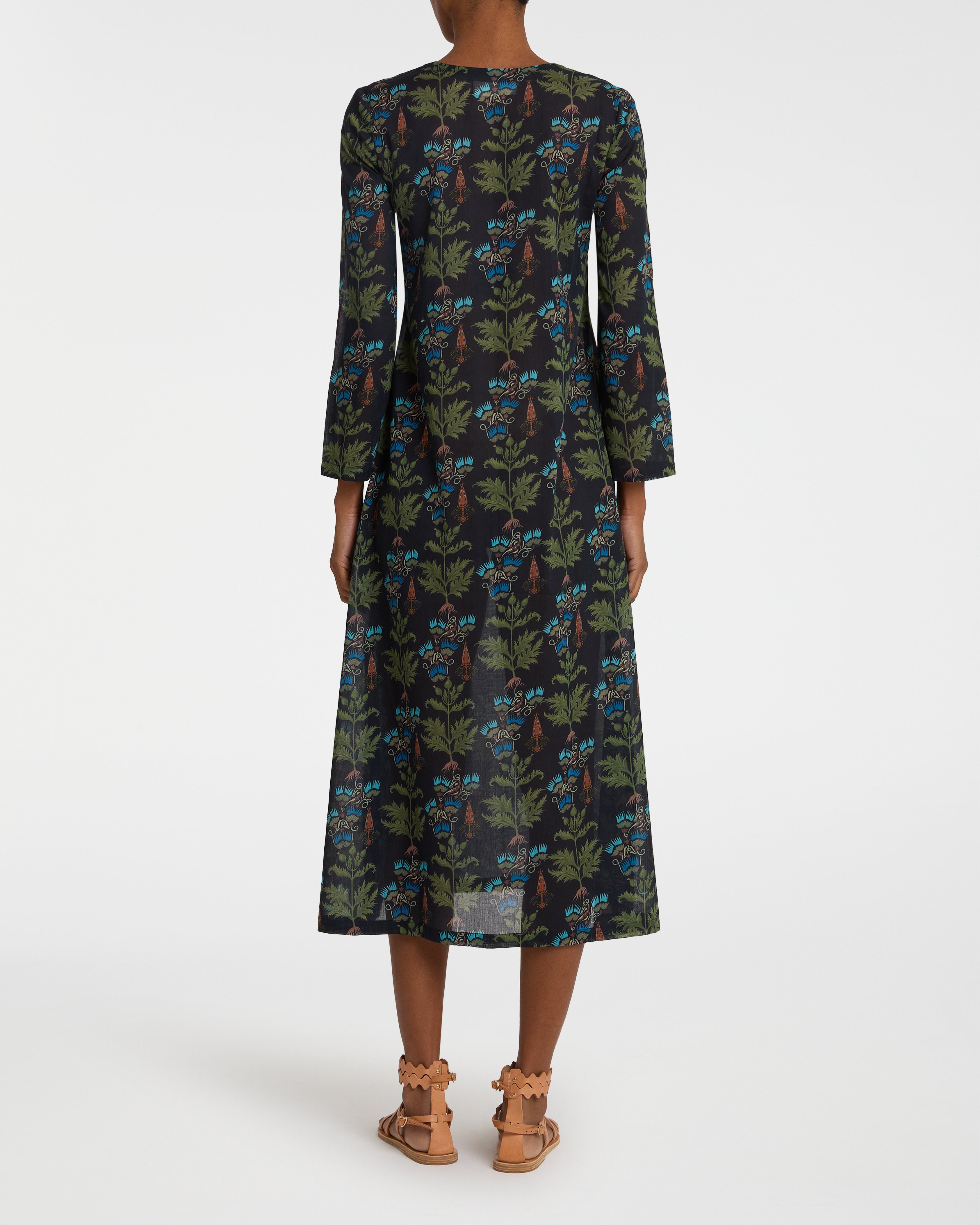 Giada Caftan in Persian Botanic Print