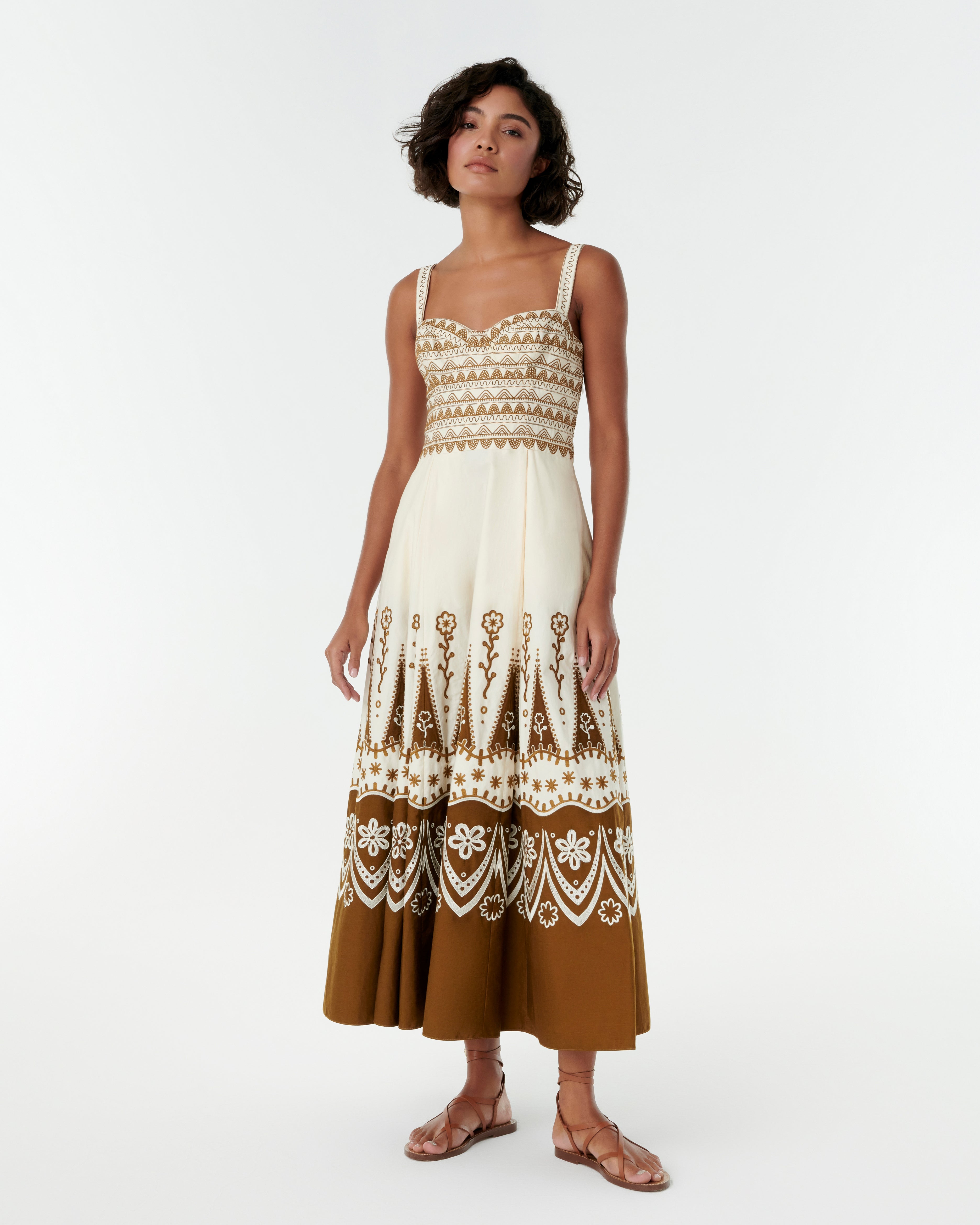 Elida Dress with Alabama Embroidery