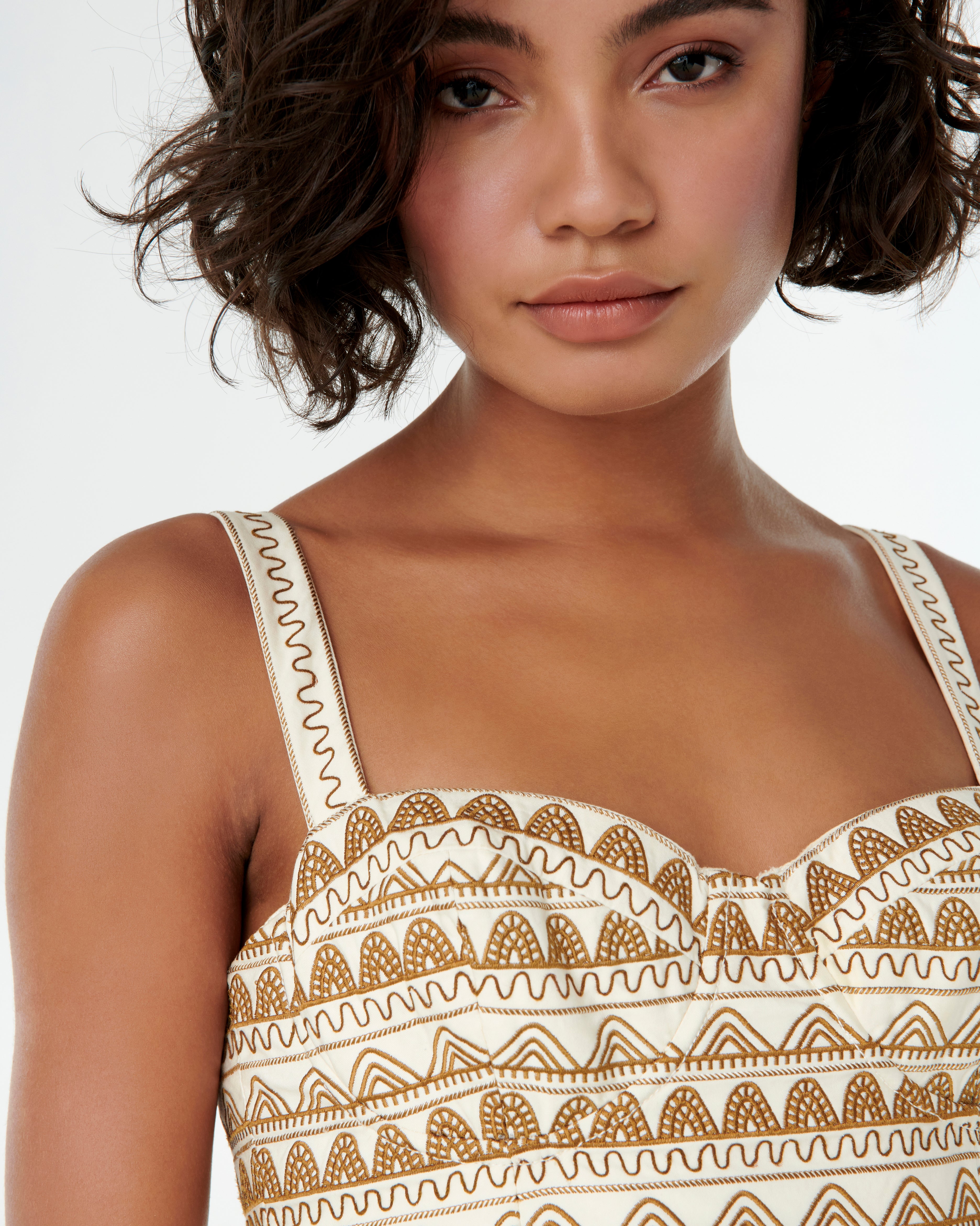 Elida Dress with Alabama Embroidery