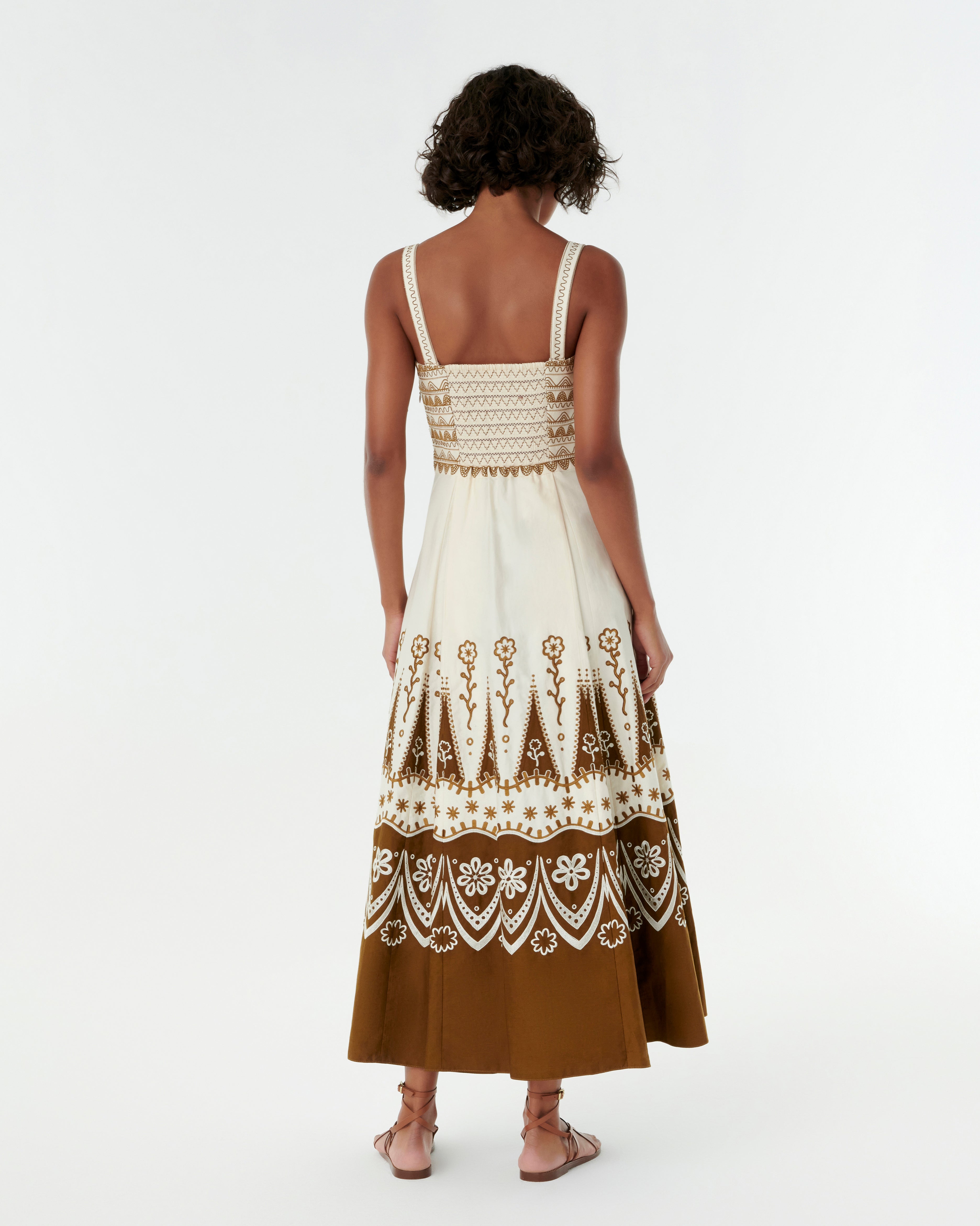 Elida Dress with Alabama Embroidery