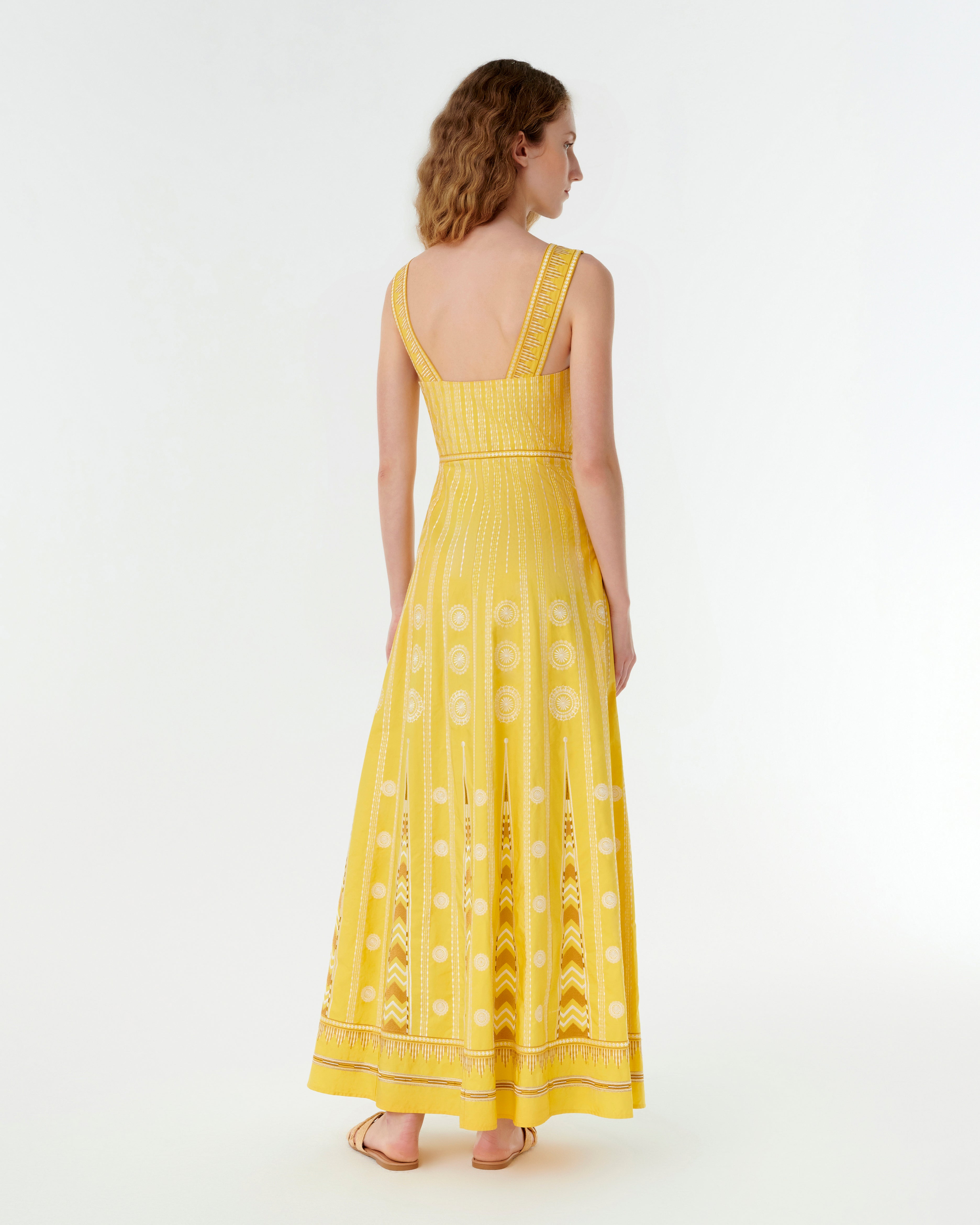Nellie Dress with Backgammon Embroidery