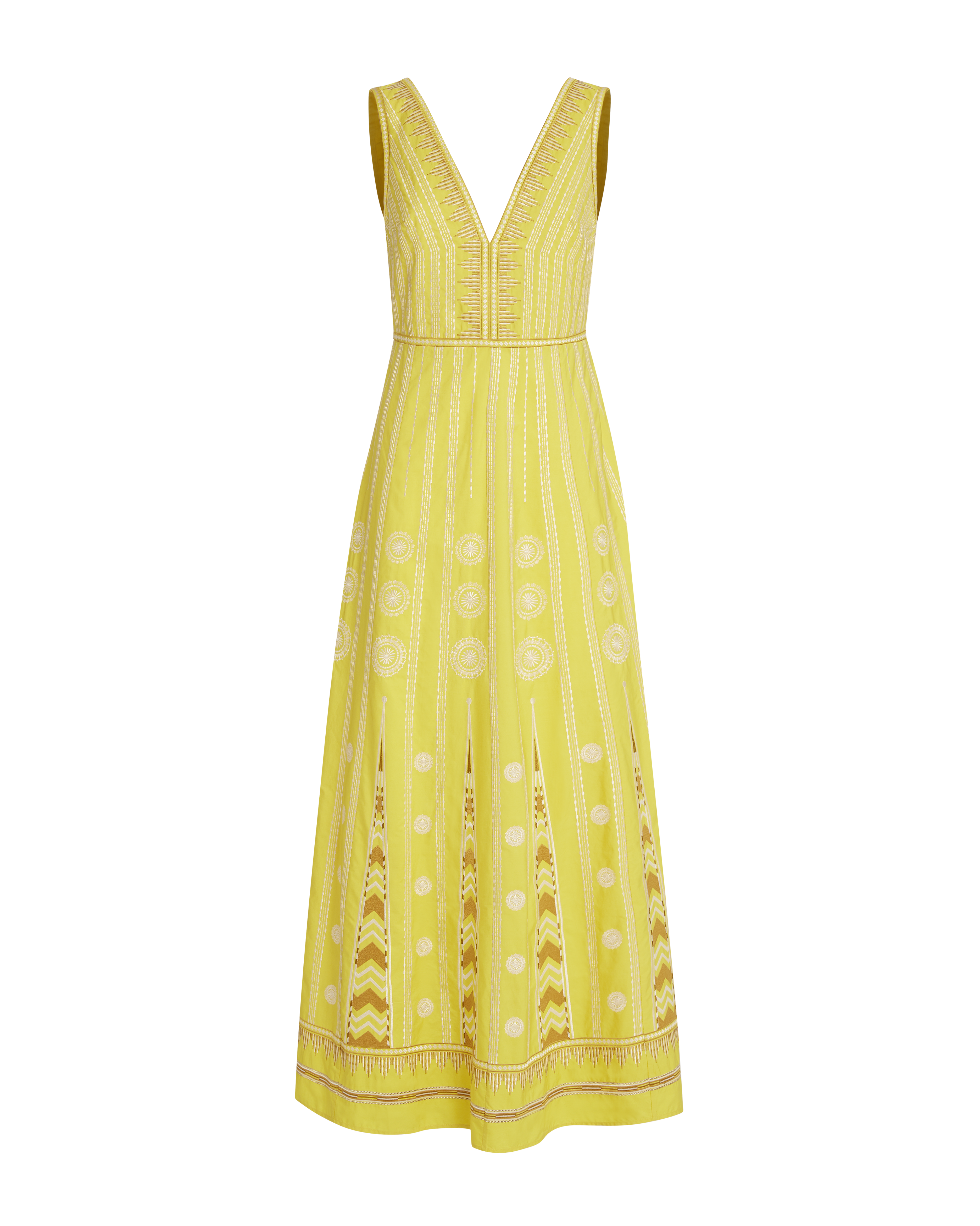 Nellie Dress with Backgammon Embroidery