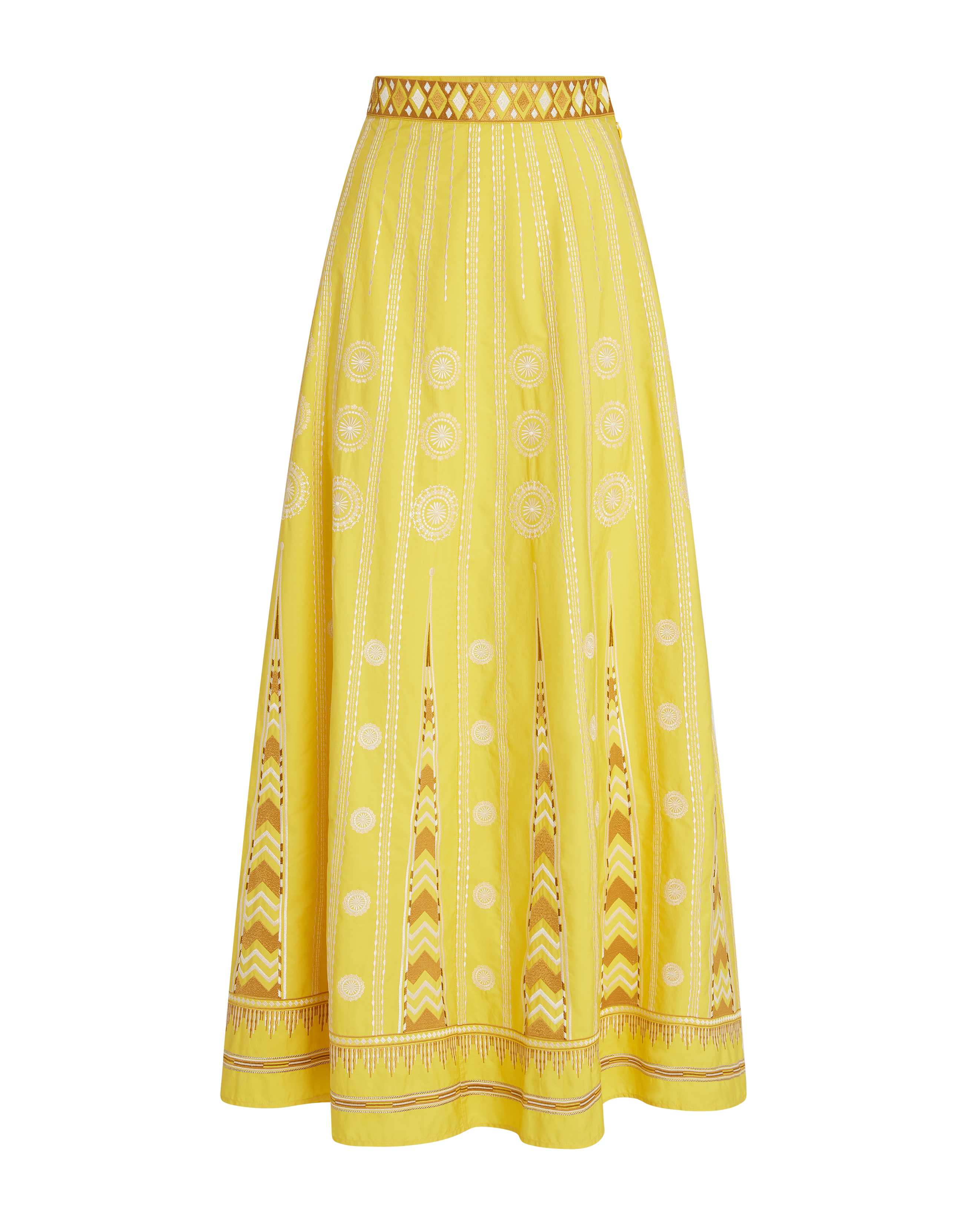 Camille Skirt with Backgammon Embroidery