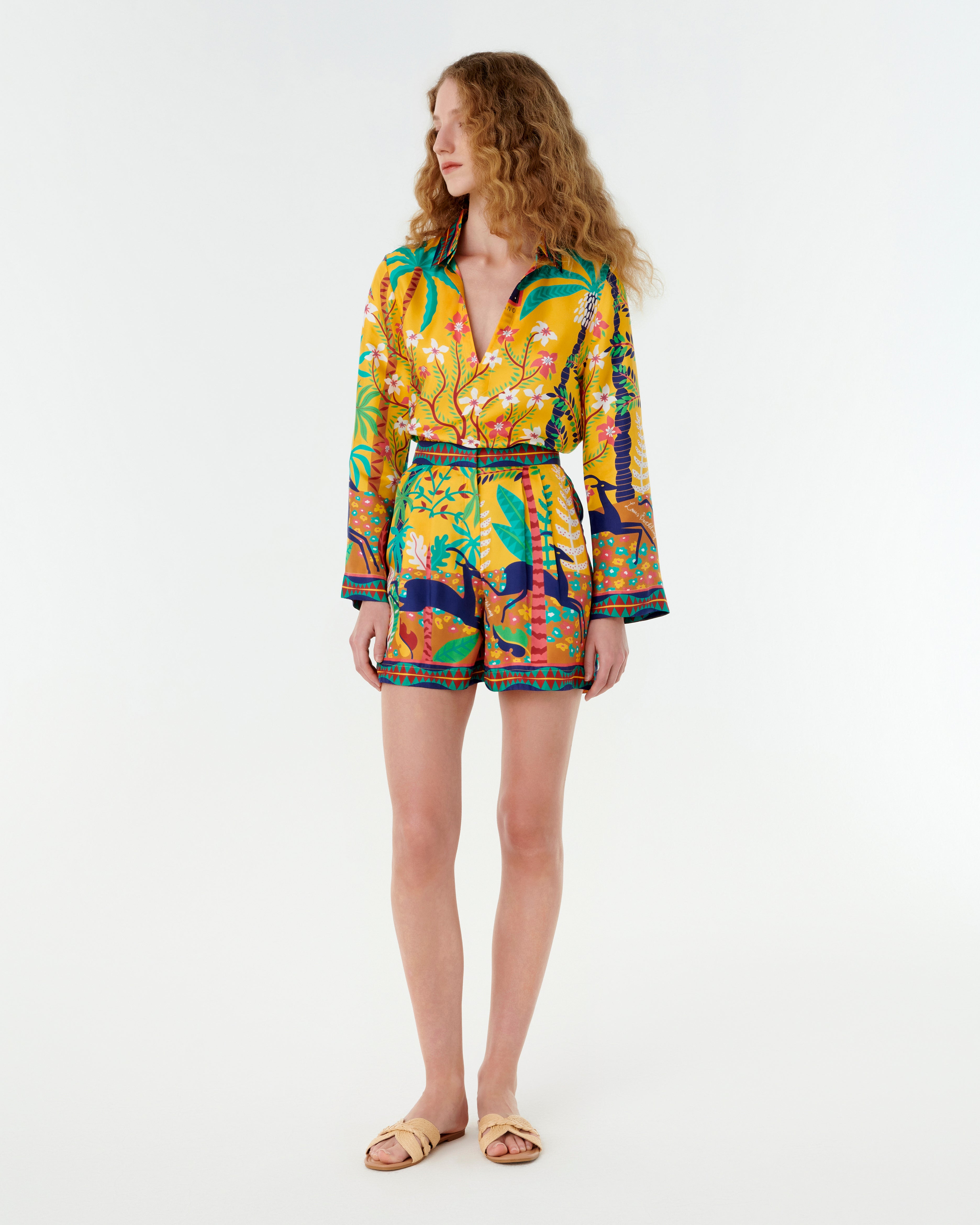 Tamu Shorts in Louis Barthélemy Print