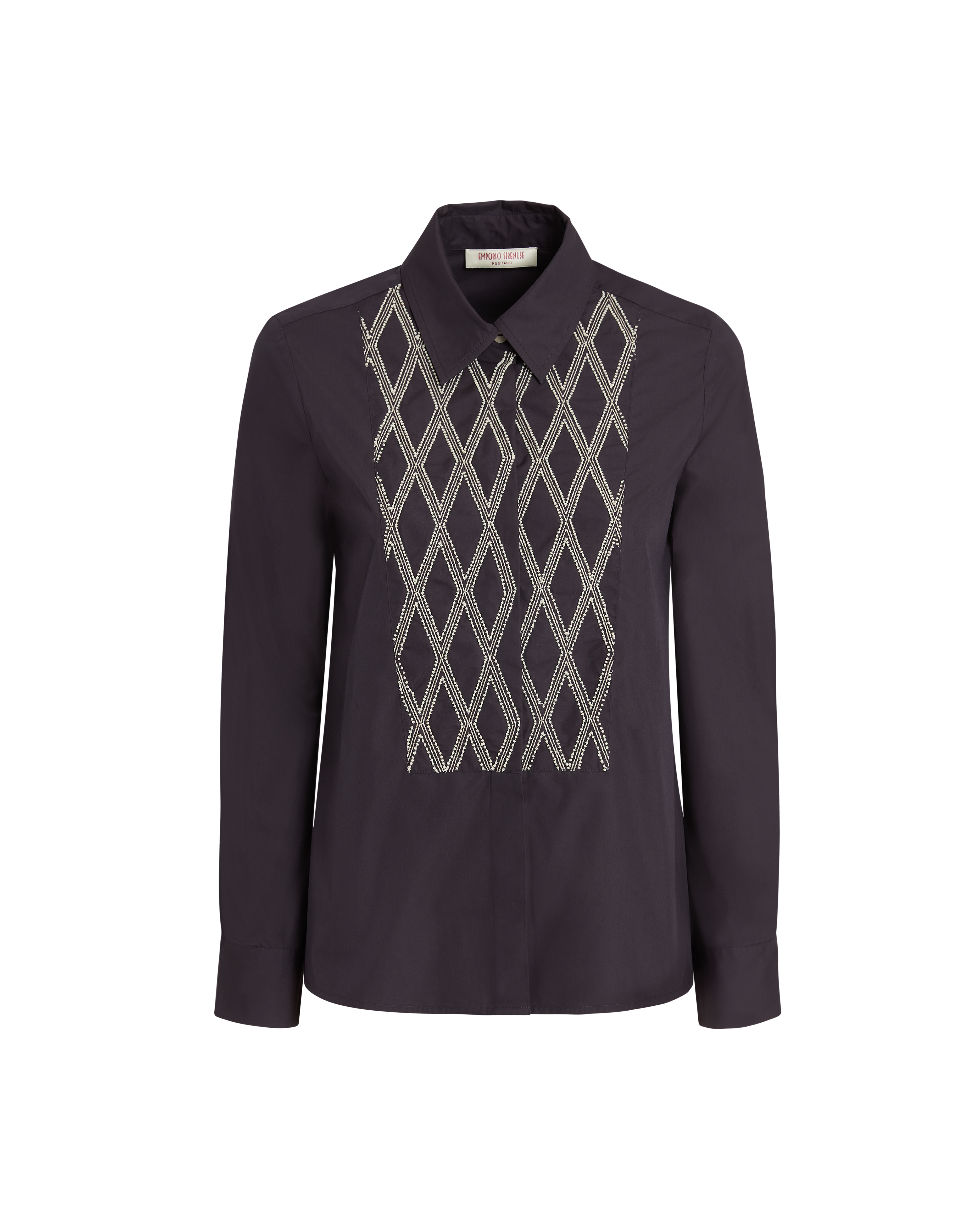 Cassandra Shirt with Greek Rooster Embroidery