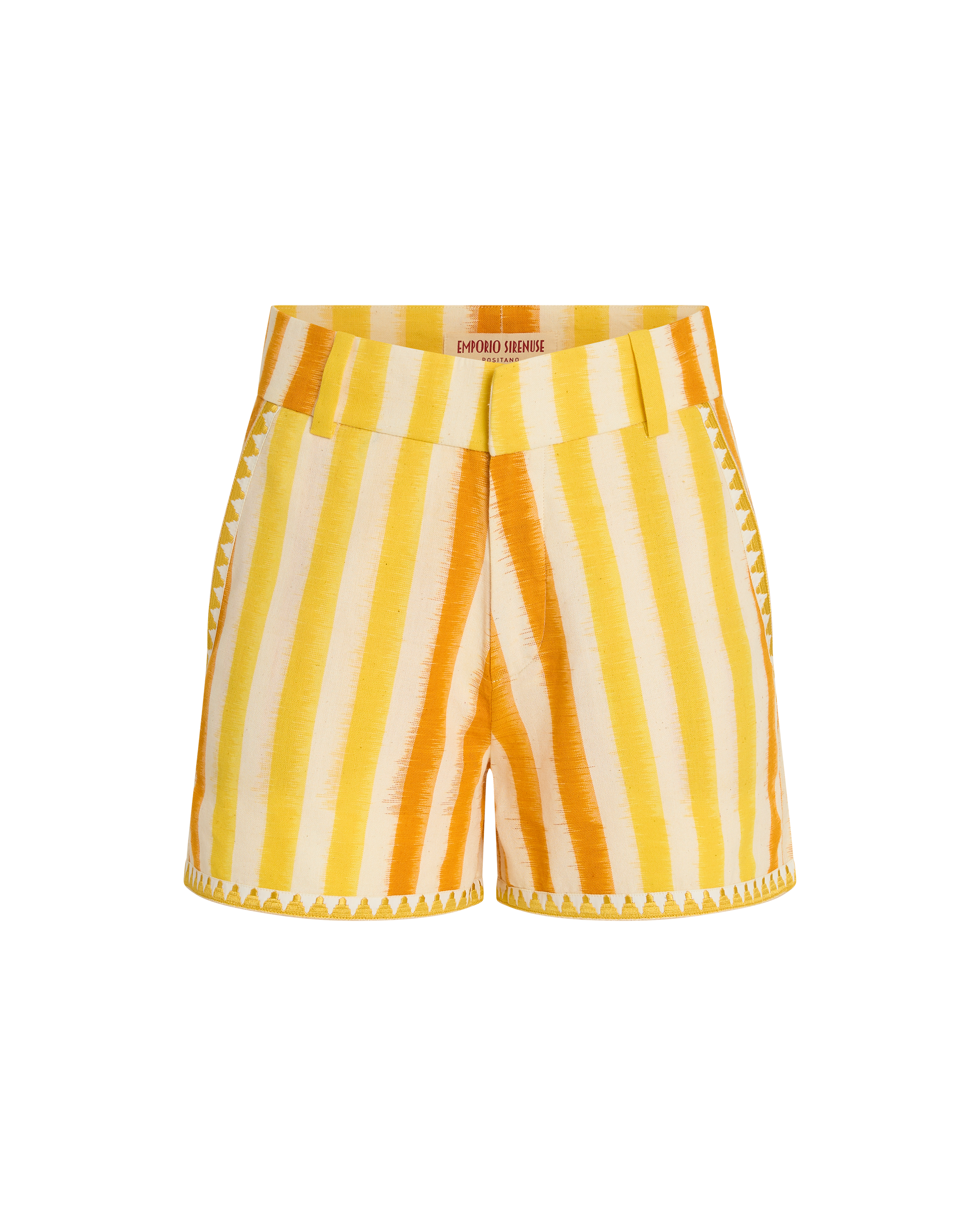 Shorts in Ikat Stripes