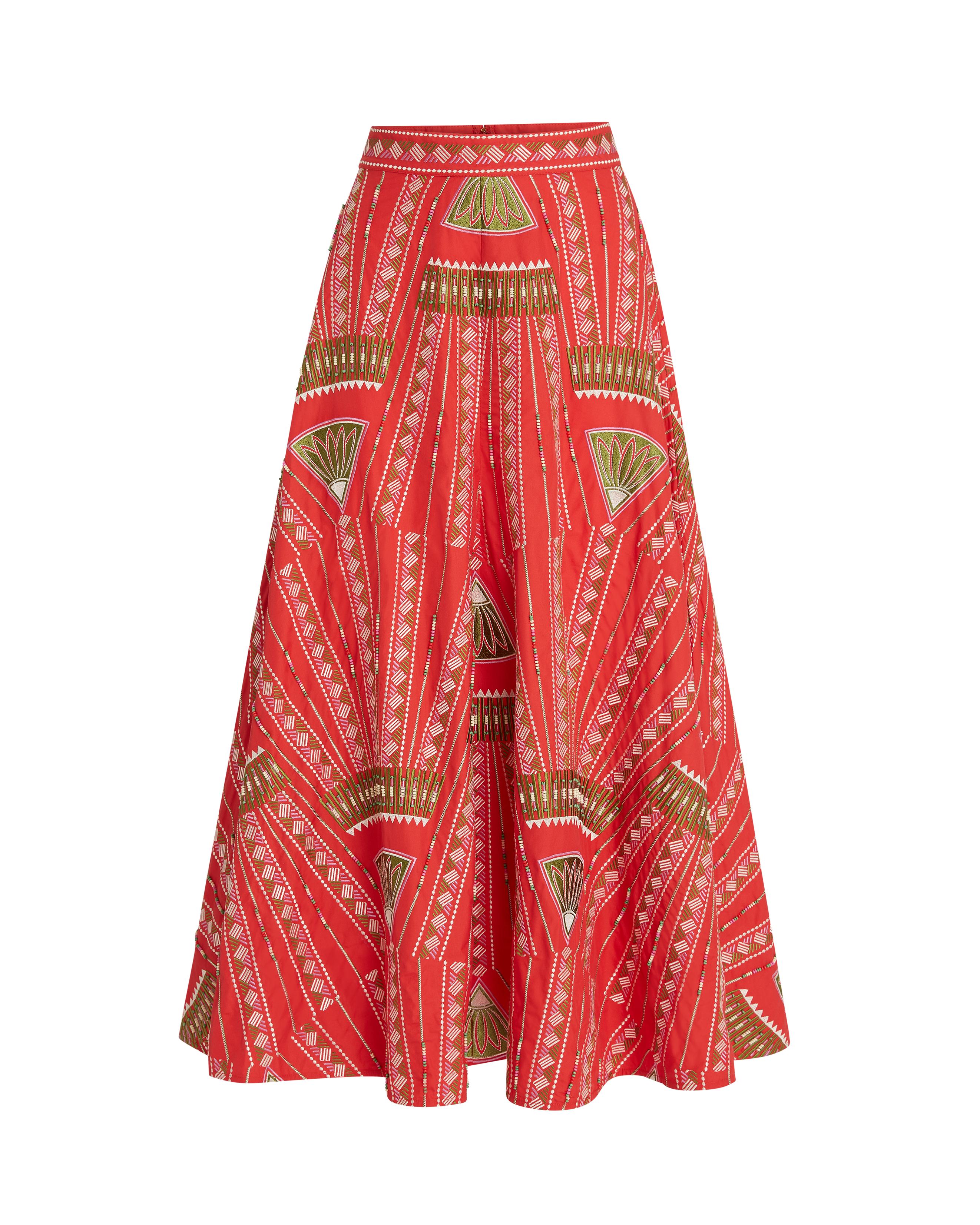 Tasha Skirt with Japanese Peacock Embroidery