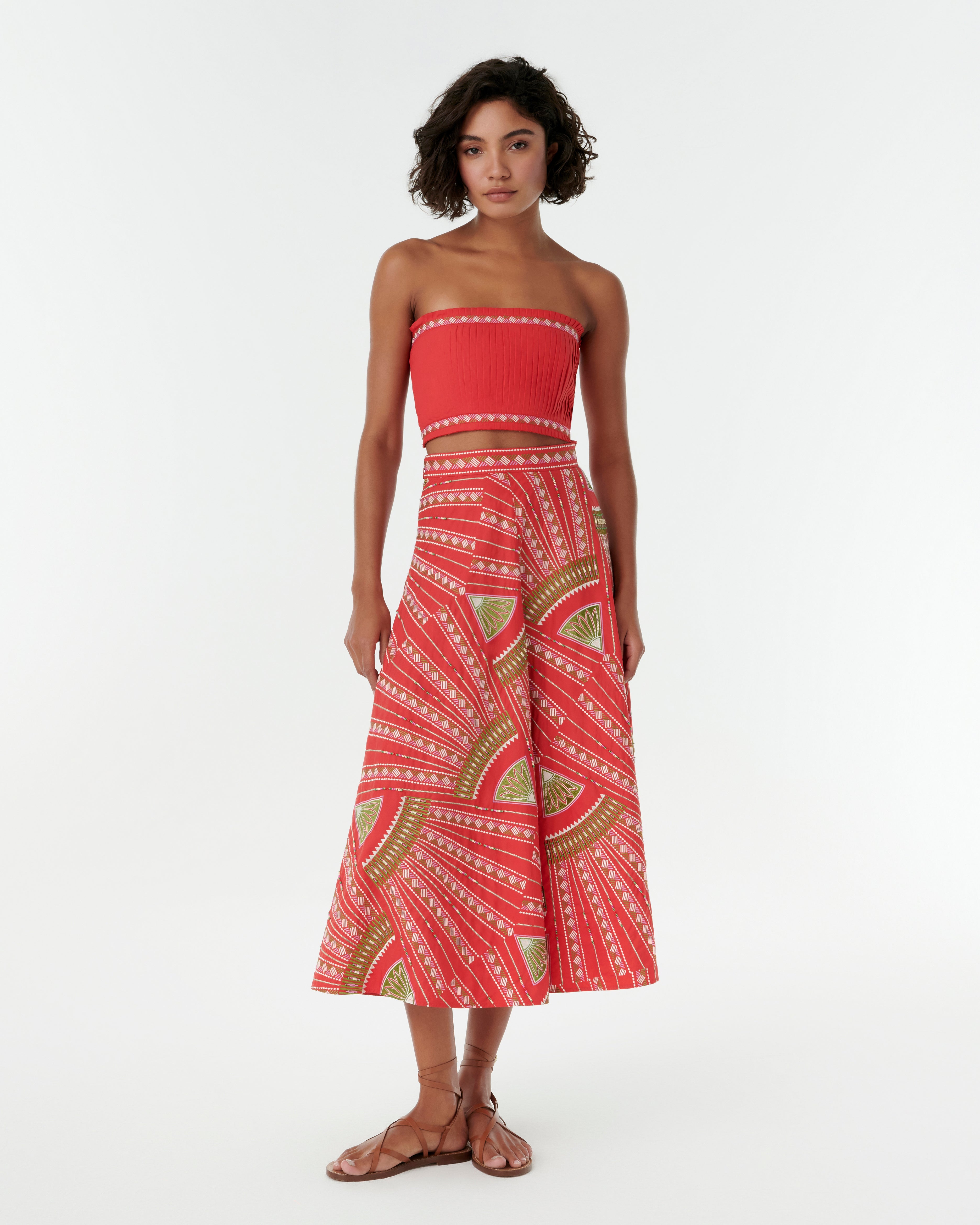 Flavia Top with Japanese Peacock Embroidery