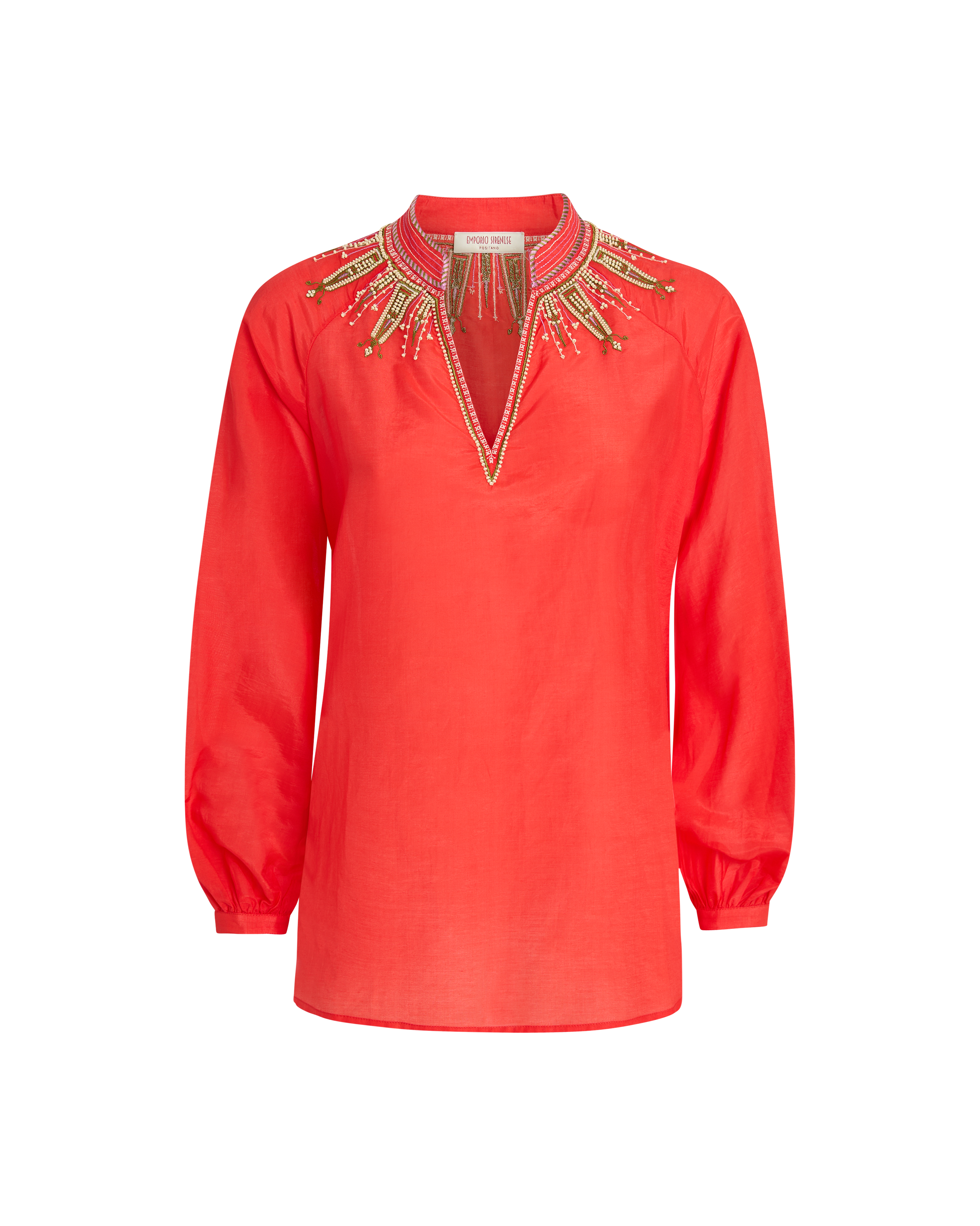 Ilizia Blouse with Japanese Peacock Embroidery