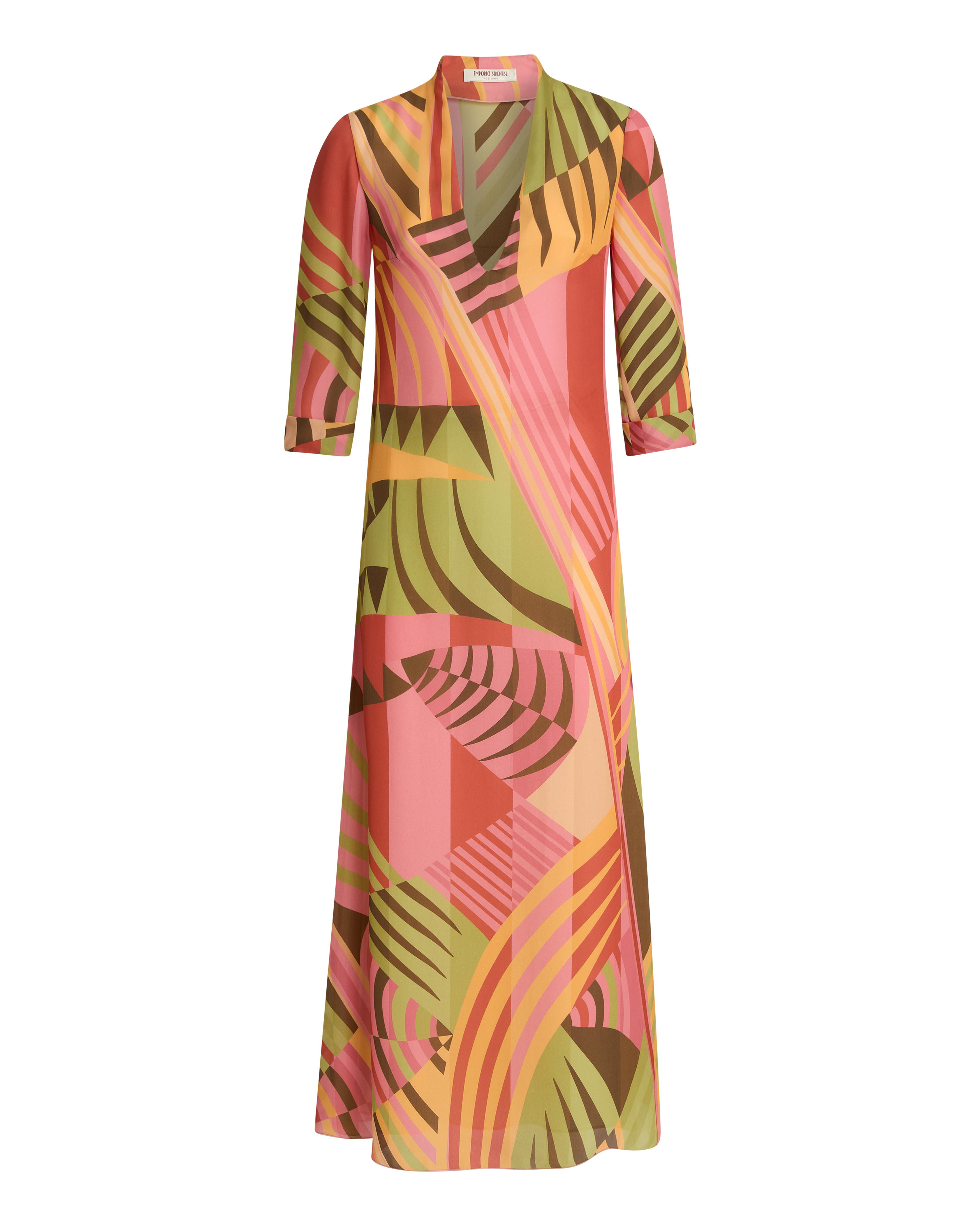 Tiara Dress with Pagoda Print