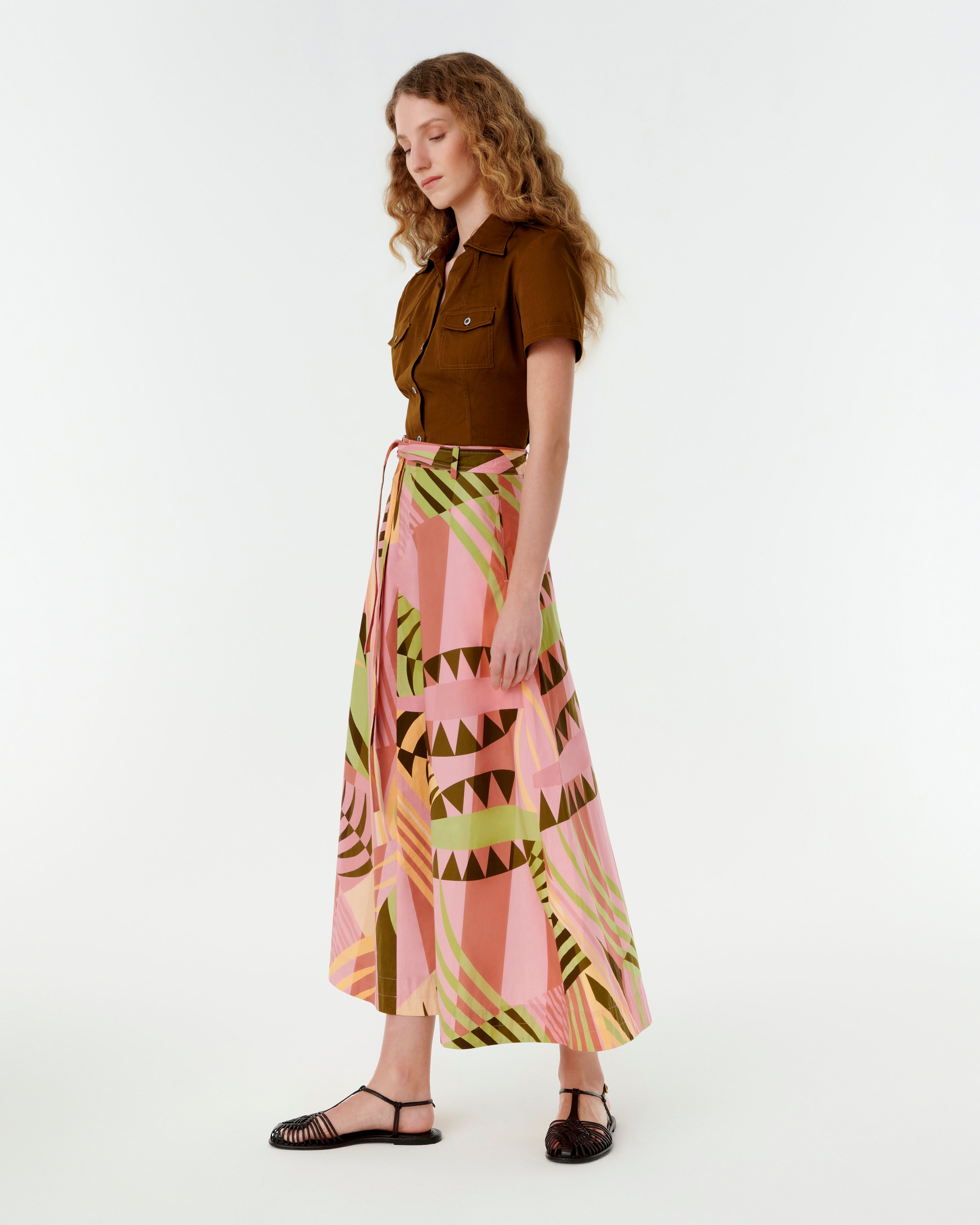 Lucrezia Skirt in Pagoda Print
