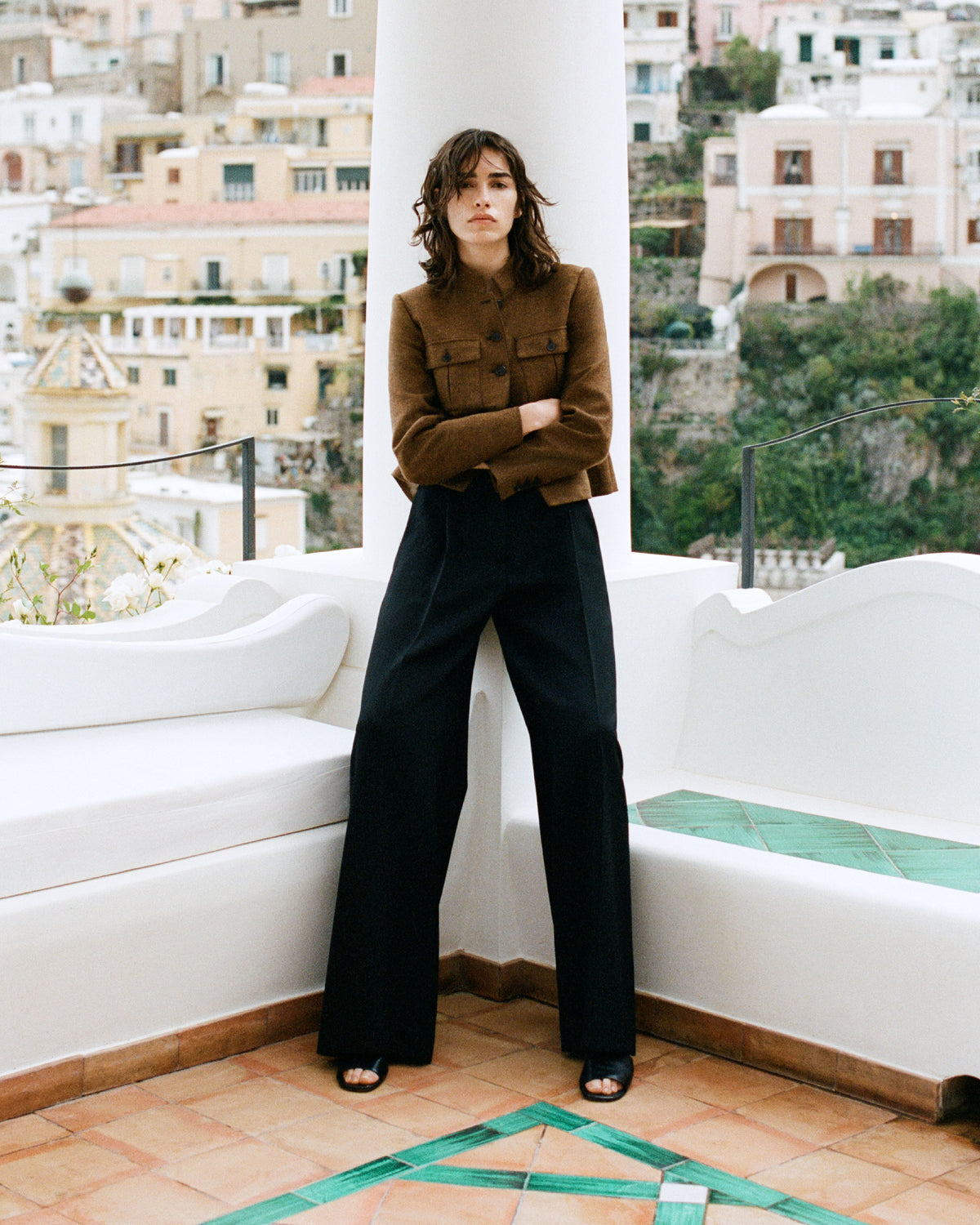 Lola Trousers in Black Assam
