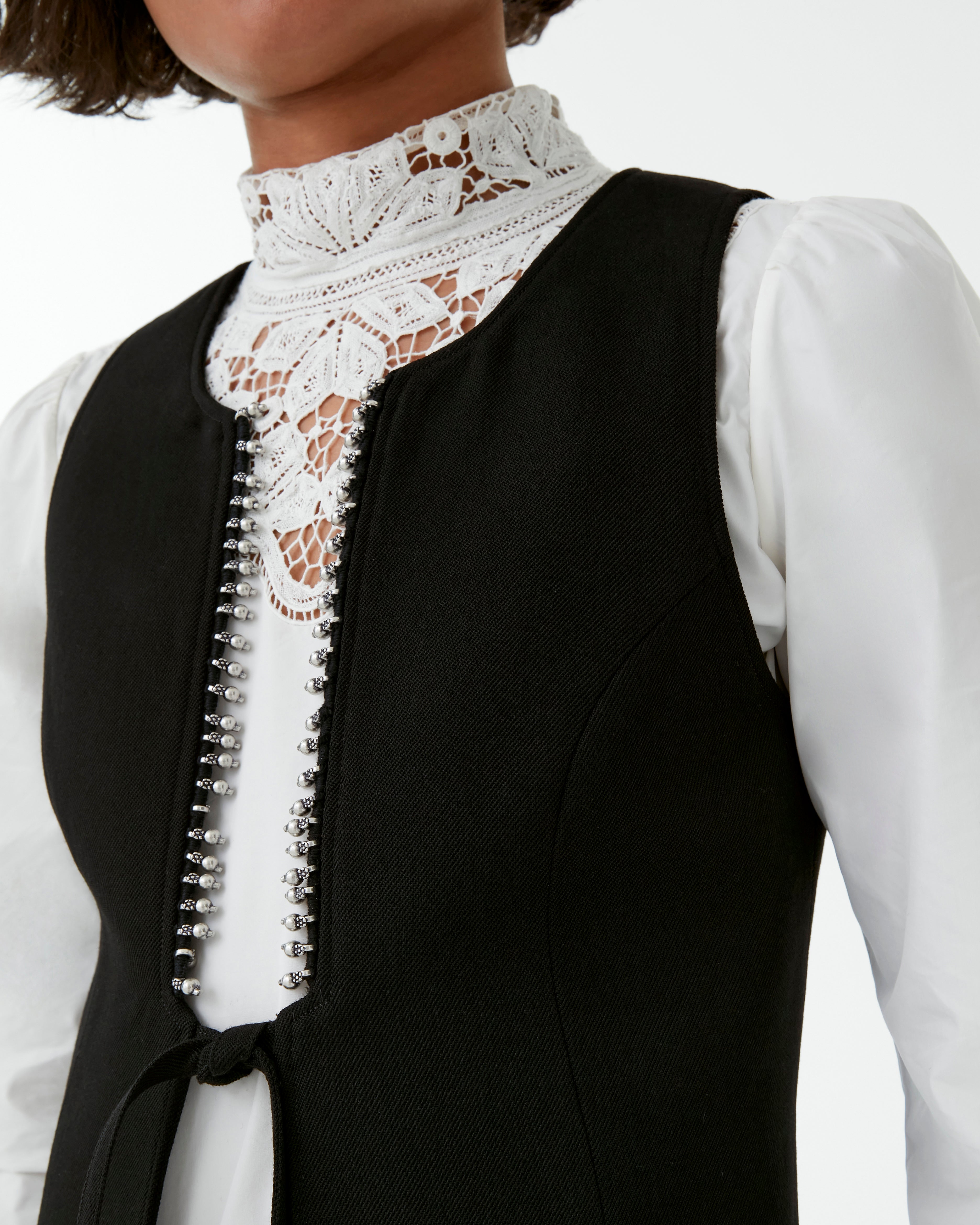 Axum Vest in Black Assam