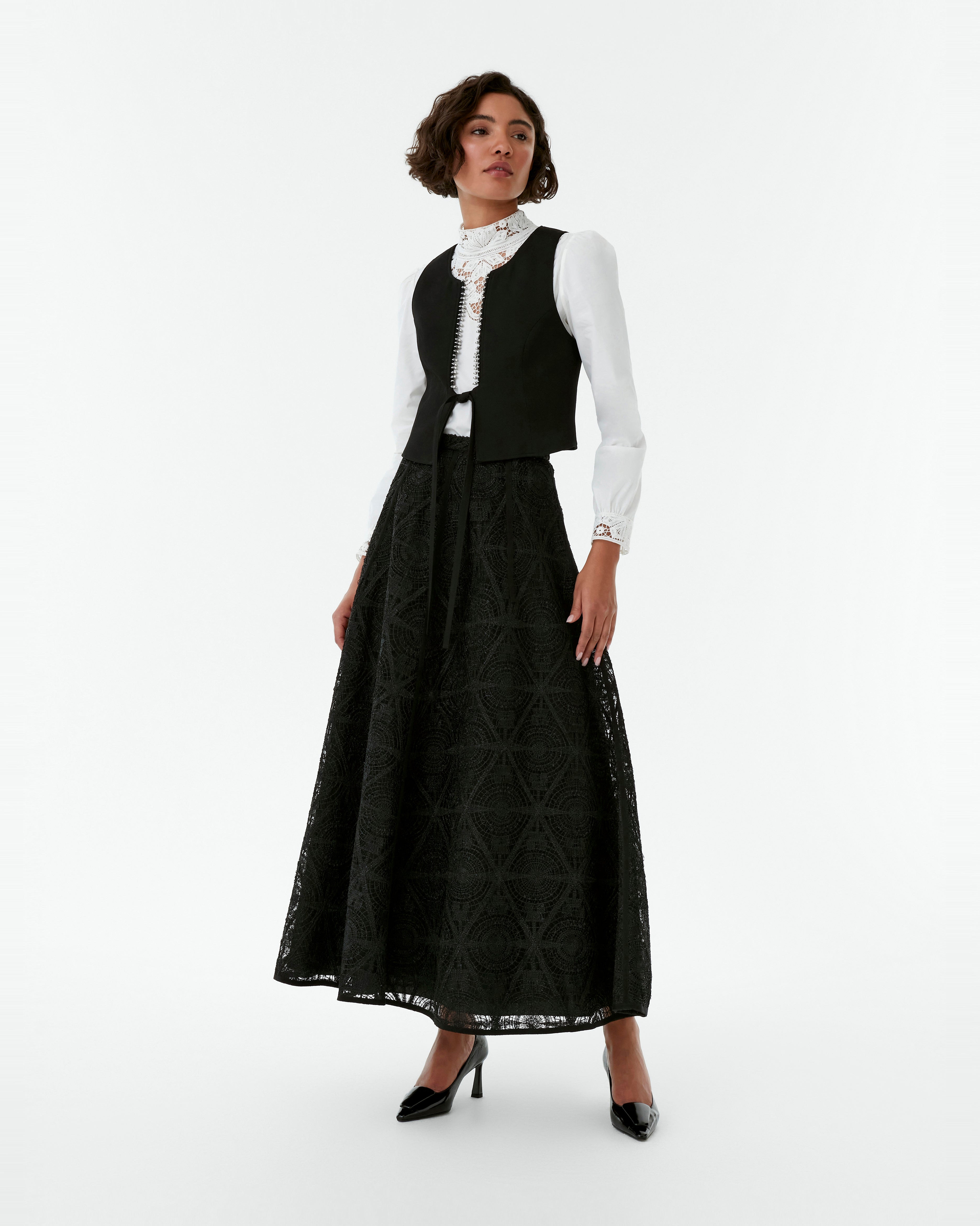 Axum Vest in Black Assam