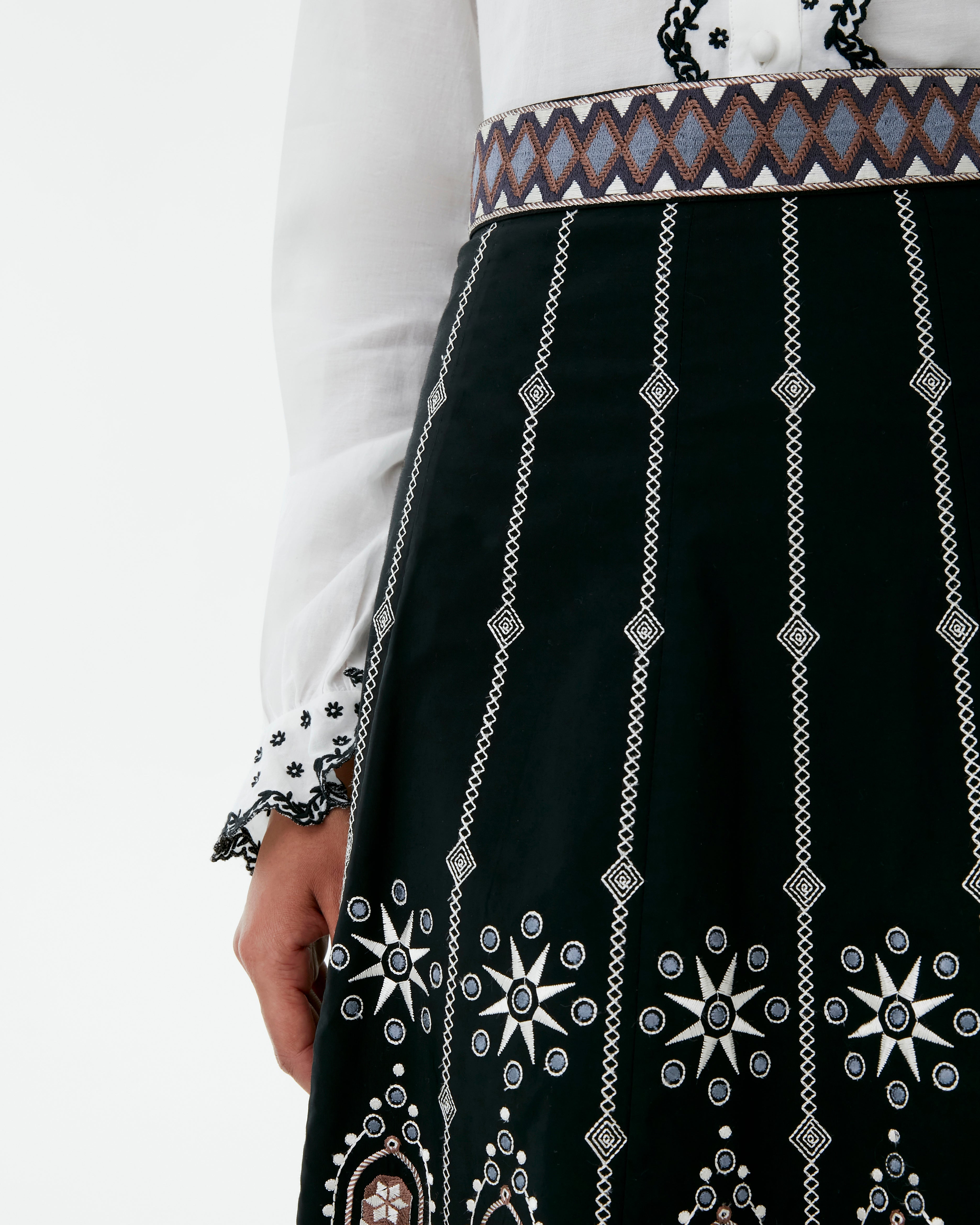 Camille Skirt with Byzantine Embroidery