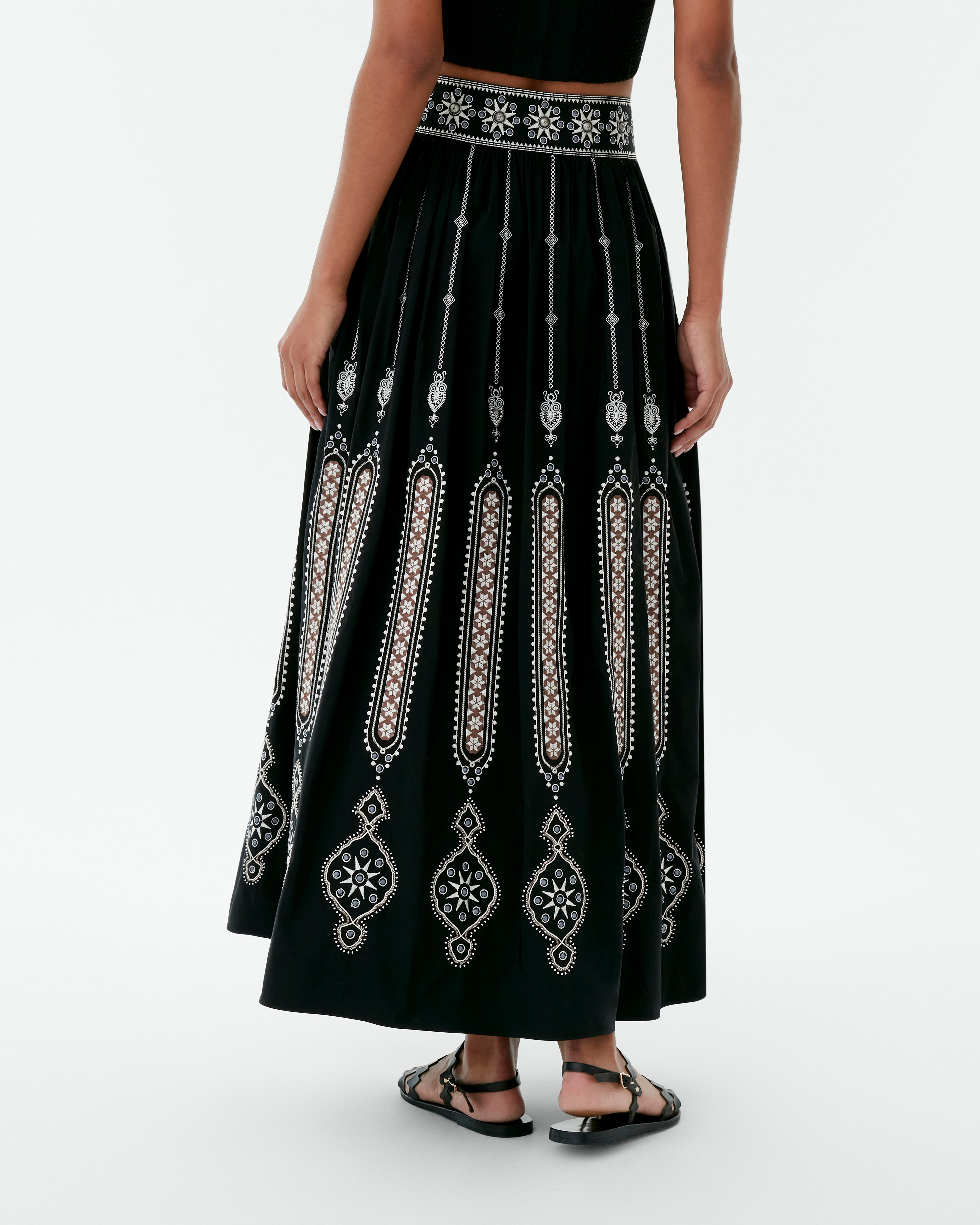 Ombretta Skirt with Byzantine Embroidery