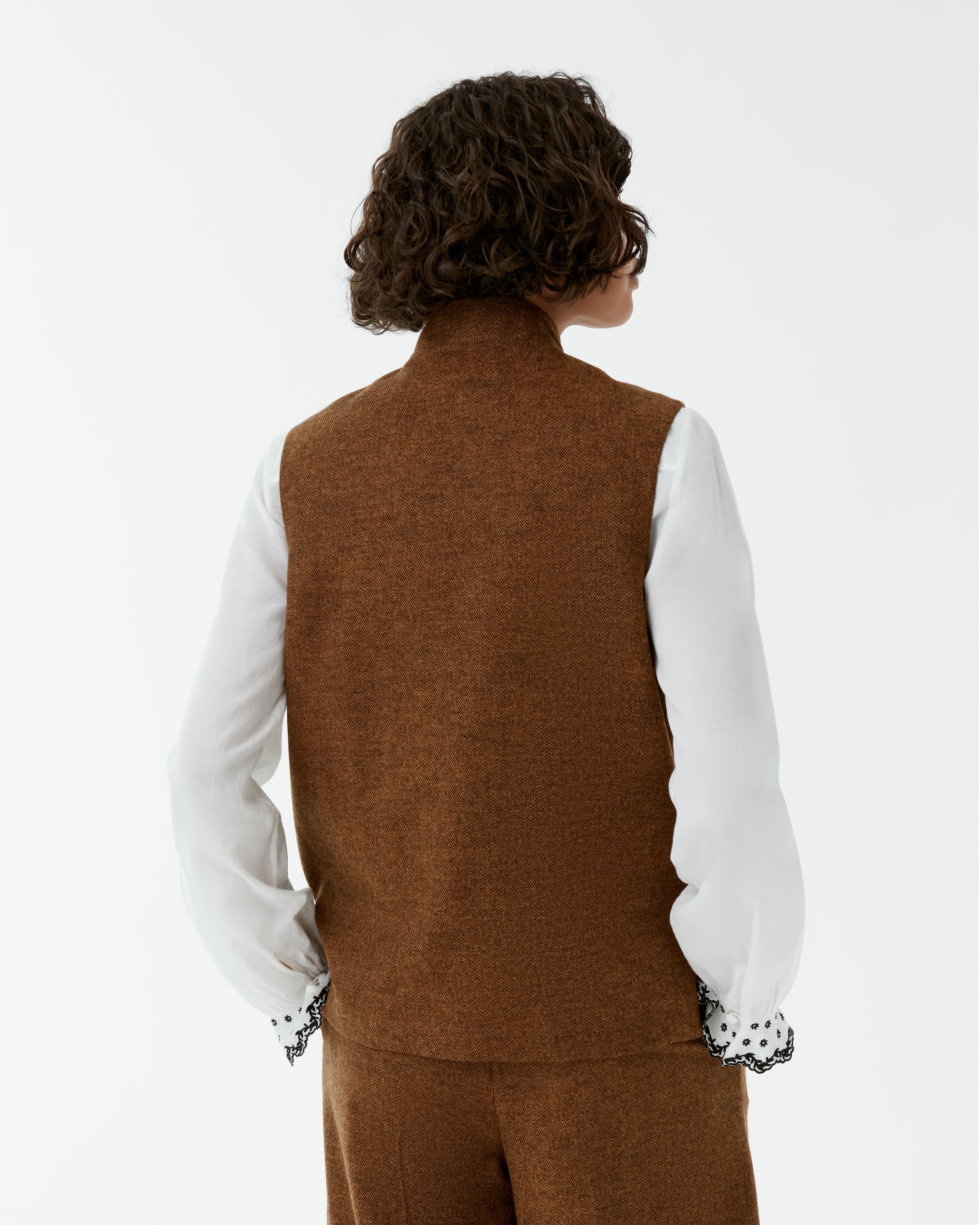 Nehru Vest in Himalayan Tweed